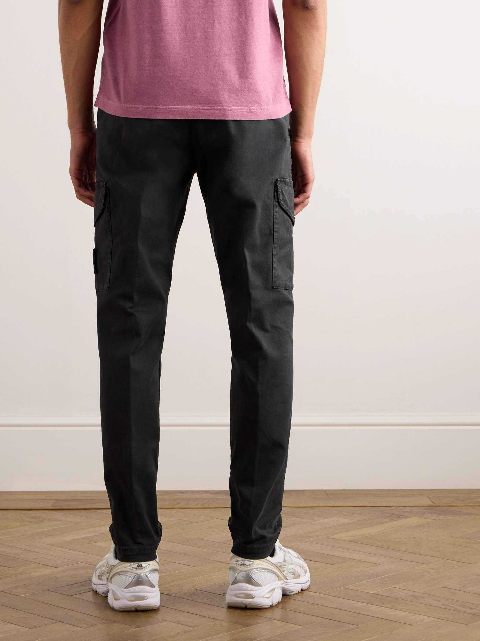 Tapered Logo-Appliquéd Cotton-Blend Cargo Trousers - 4