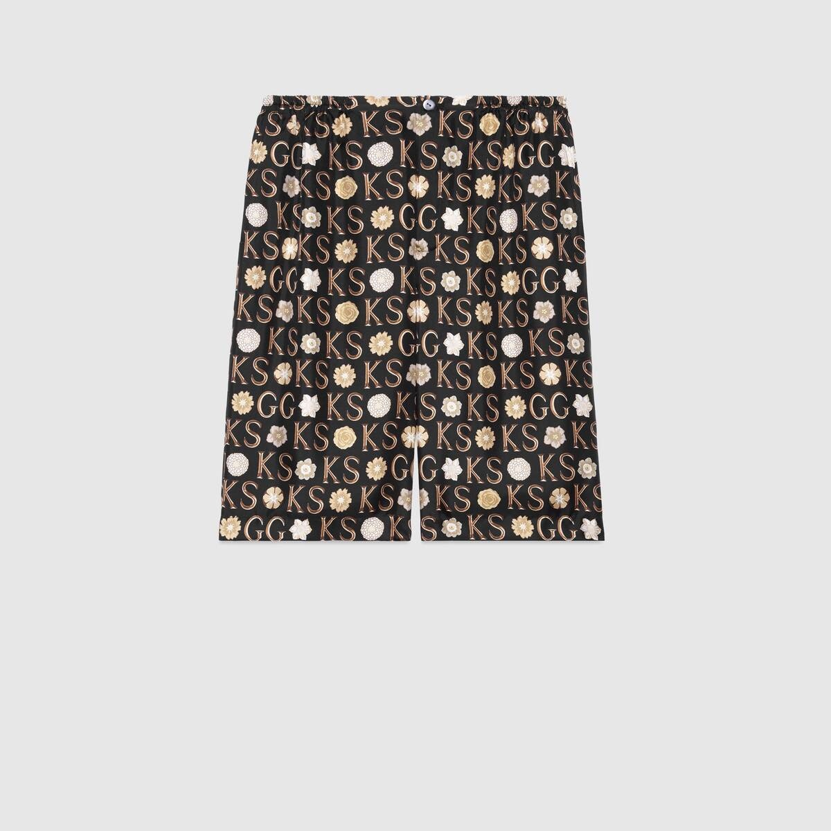 Ken Scott x Gucci print silk shorts - 1