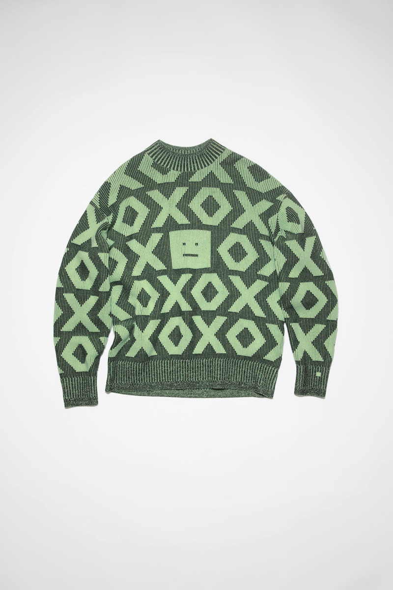 Face logo jumper - Black/spring green 1