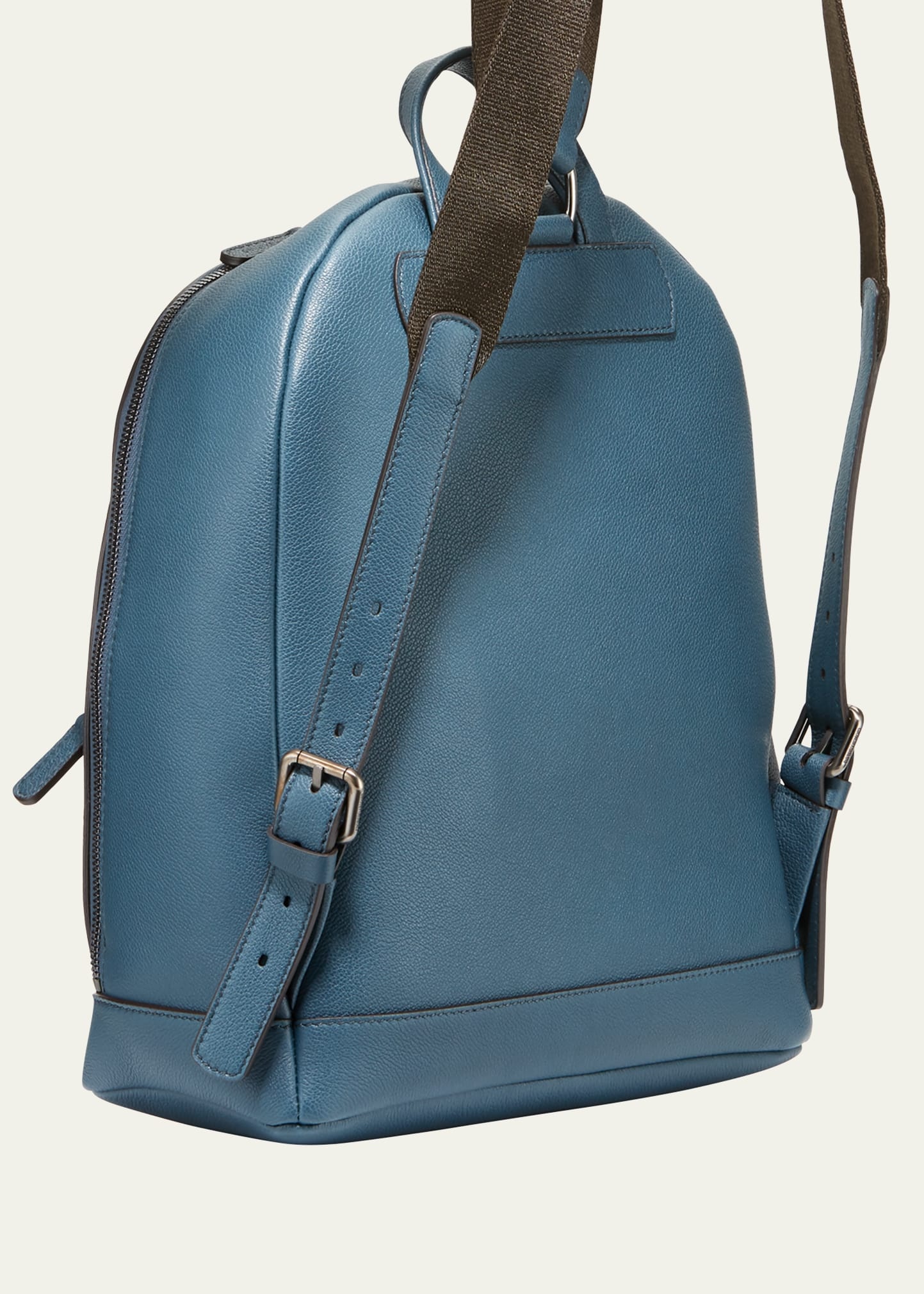 Men's Tumbled Calf Leather Backpack - 3