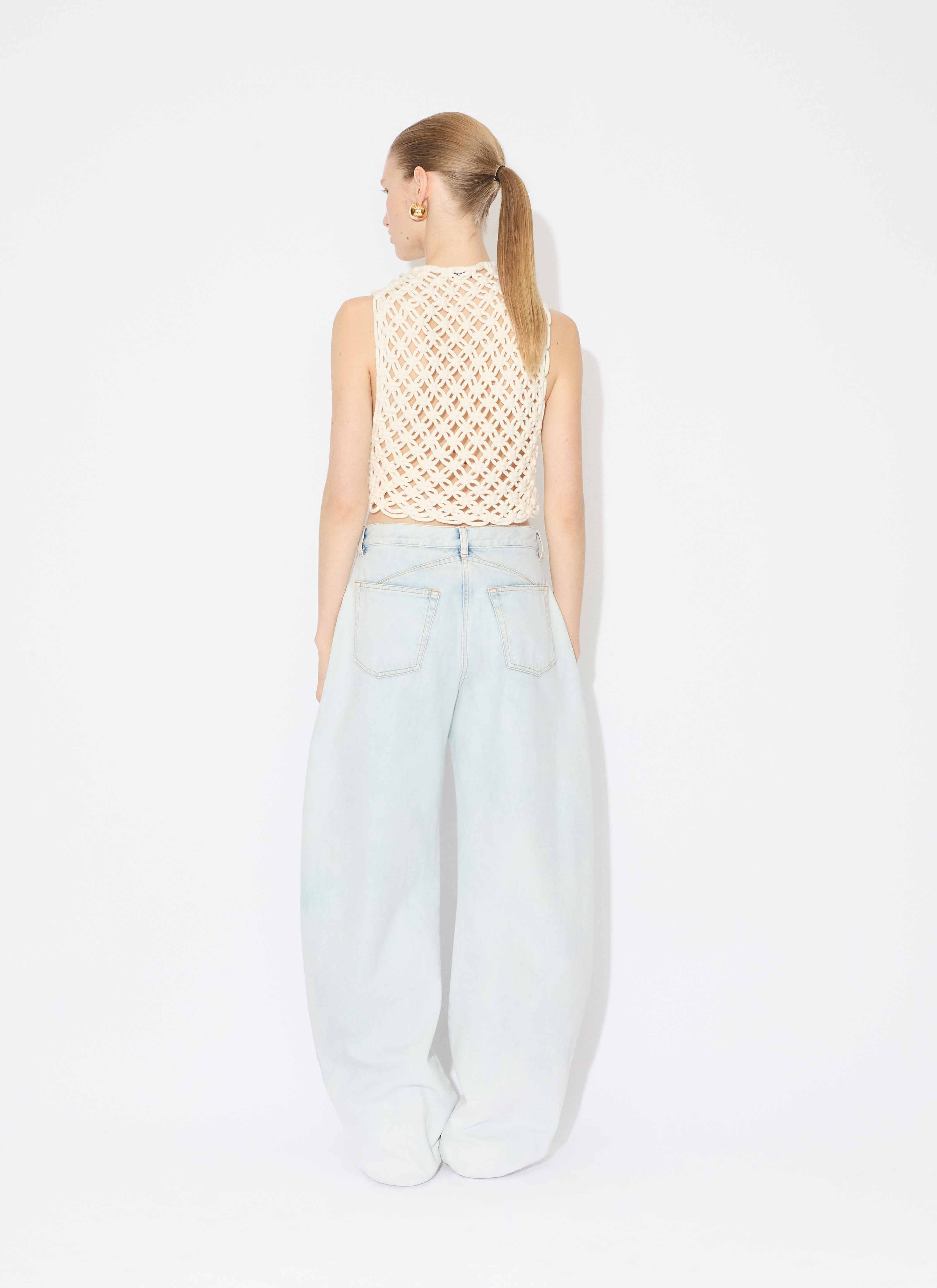 LOW WAIST ROUND JEANS - 3