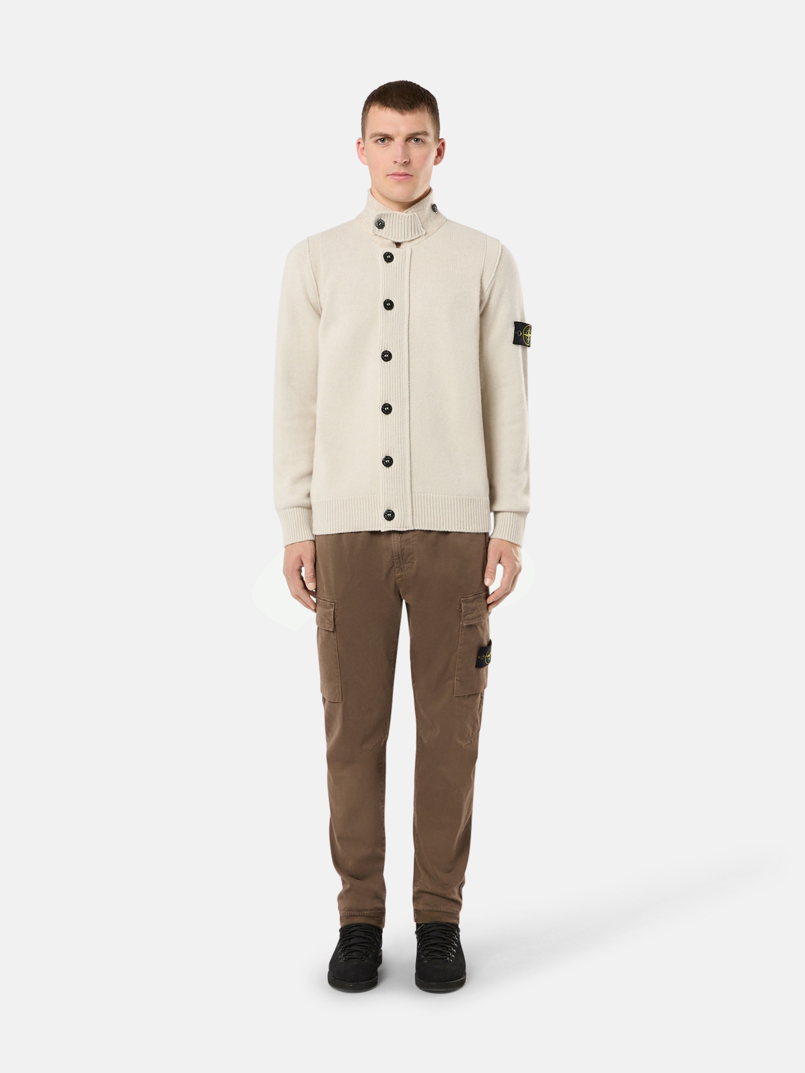 STONE ｜CARGO PANTS (313L1 OLD Treatment Stretch B Stone Island 313L1 Stretch Broken Twill Cotton Garment Dyed