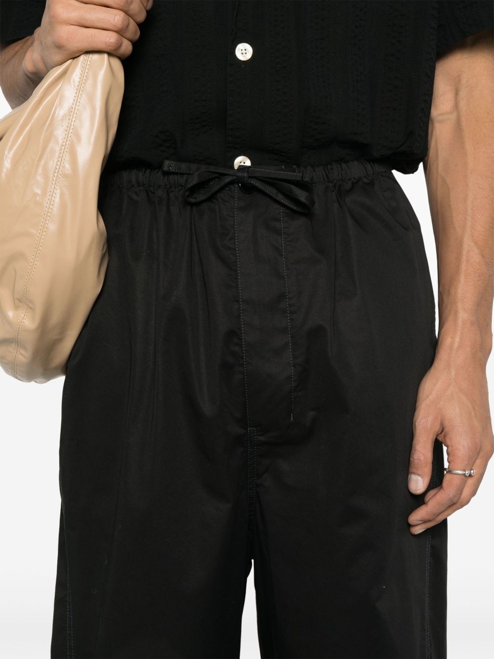 drawstring straight trousers - 5