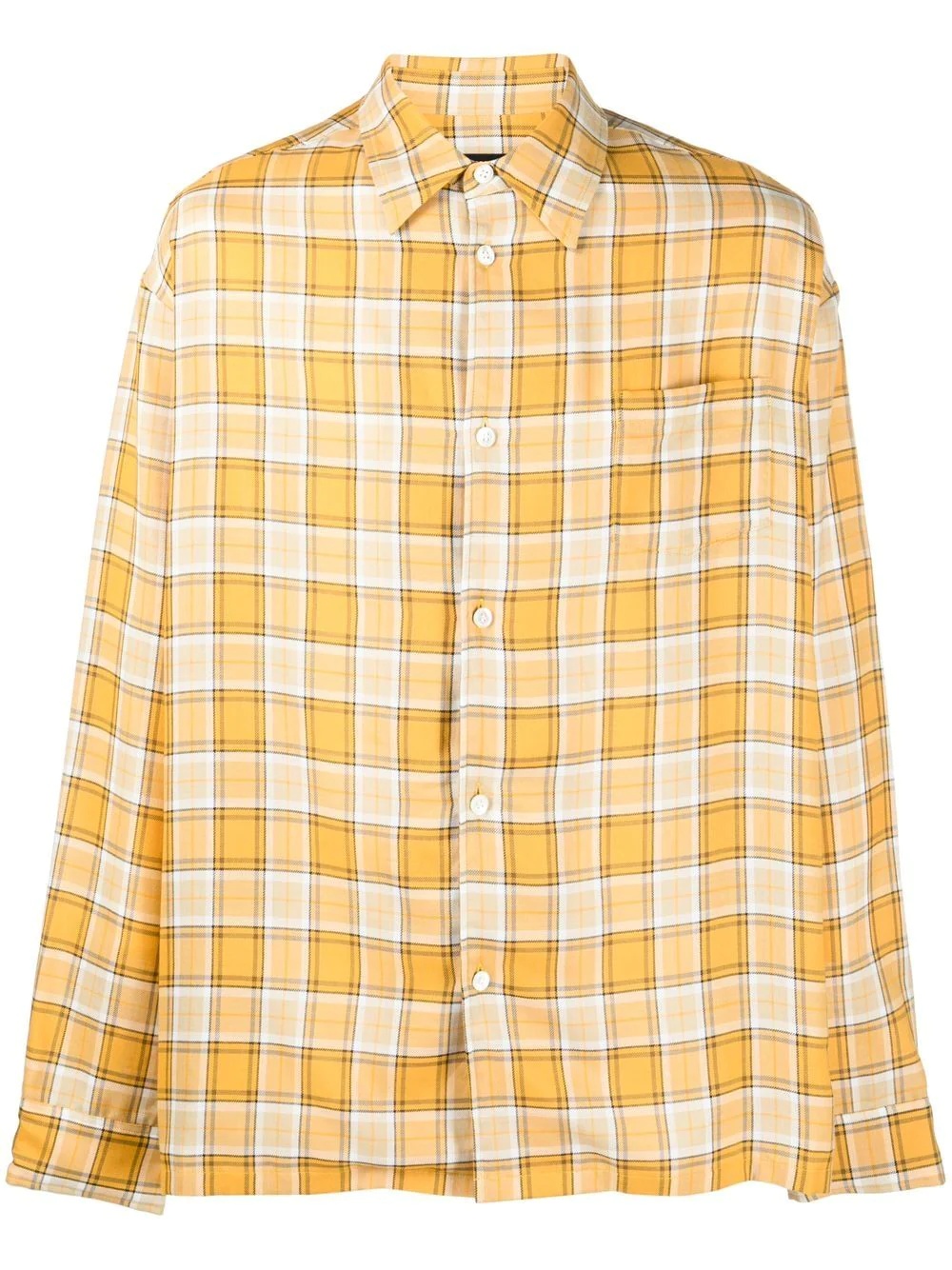 patch-pocket check flannel shirt - 1