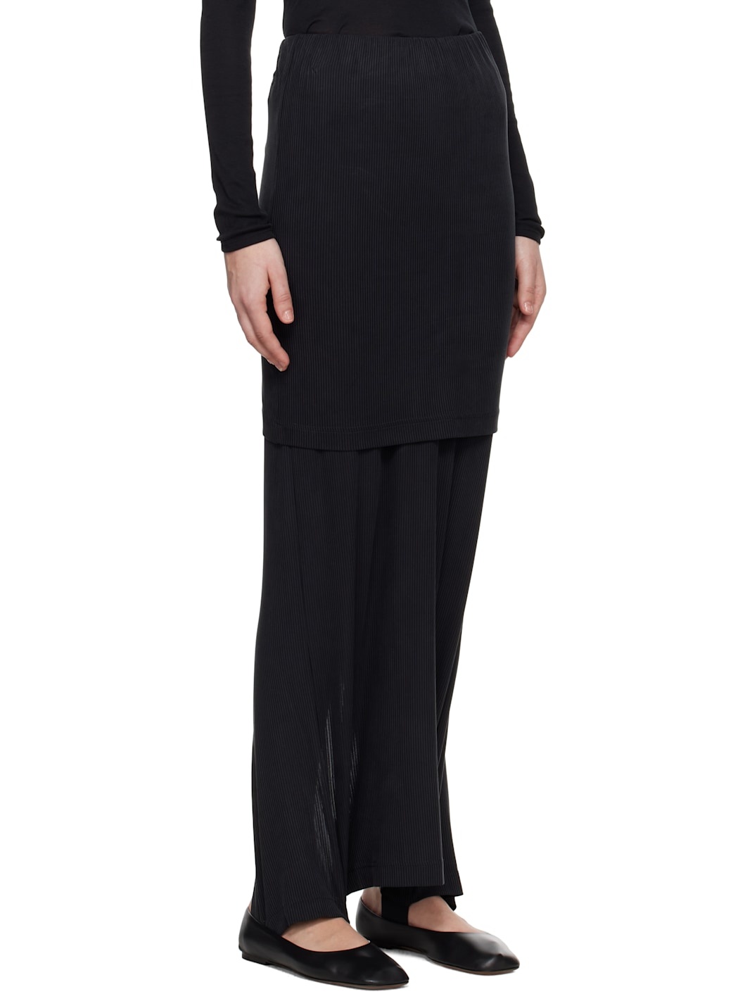 Black Fuseau Warm-Up Maxi Skirt - 2