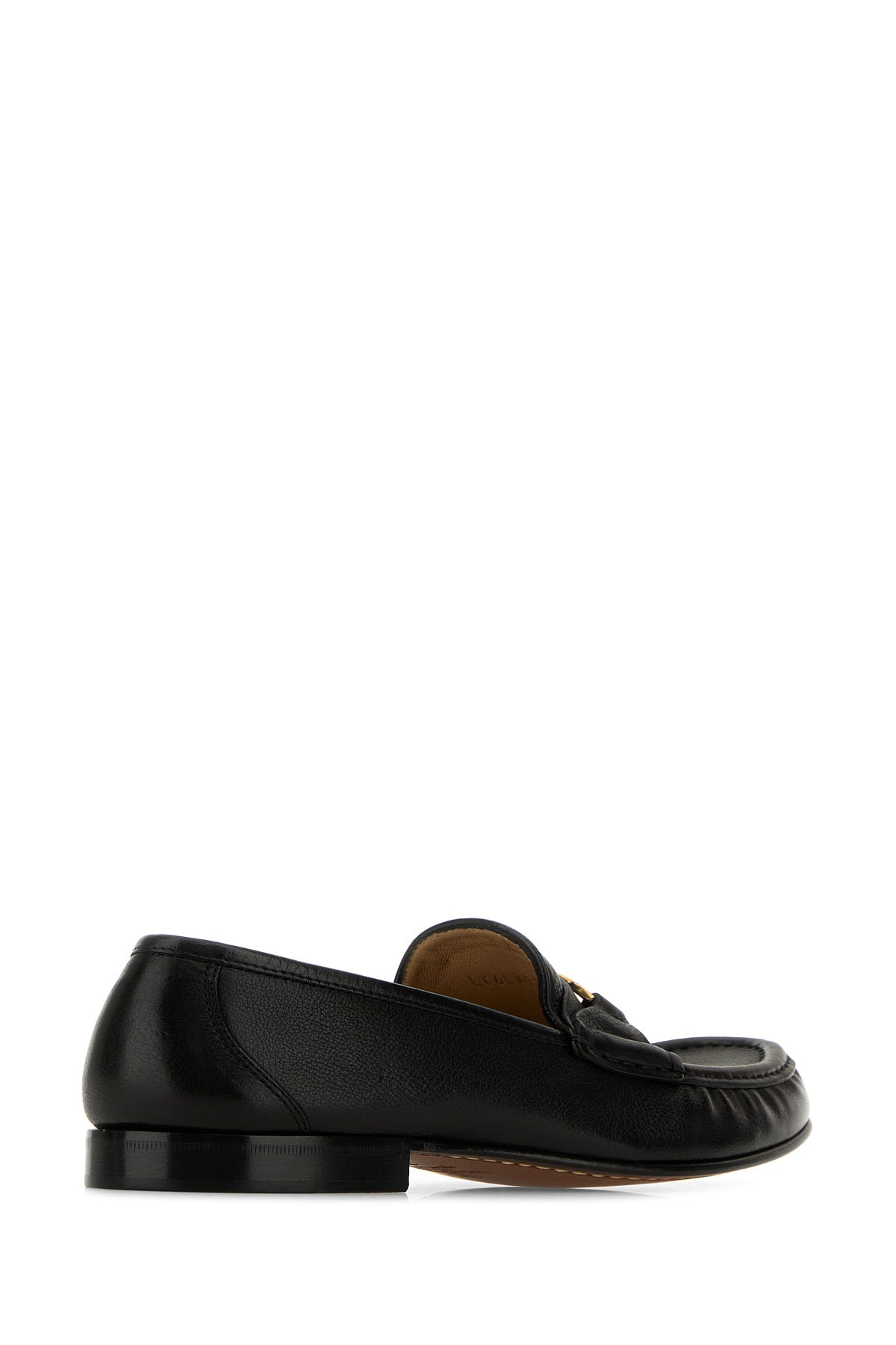 Black leather VLogo loafers - 3