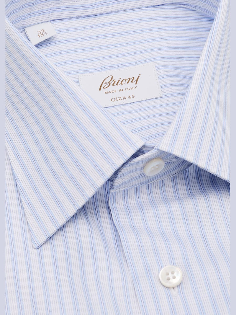 Brioni Men's Giza 45 Cotton Multi-Stripe Dress Shirt outlook