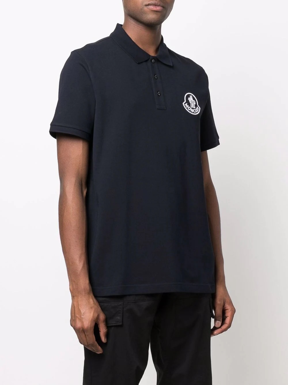 logo-embroidered cotton polo shirt - 3