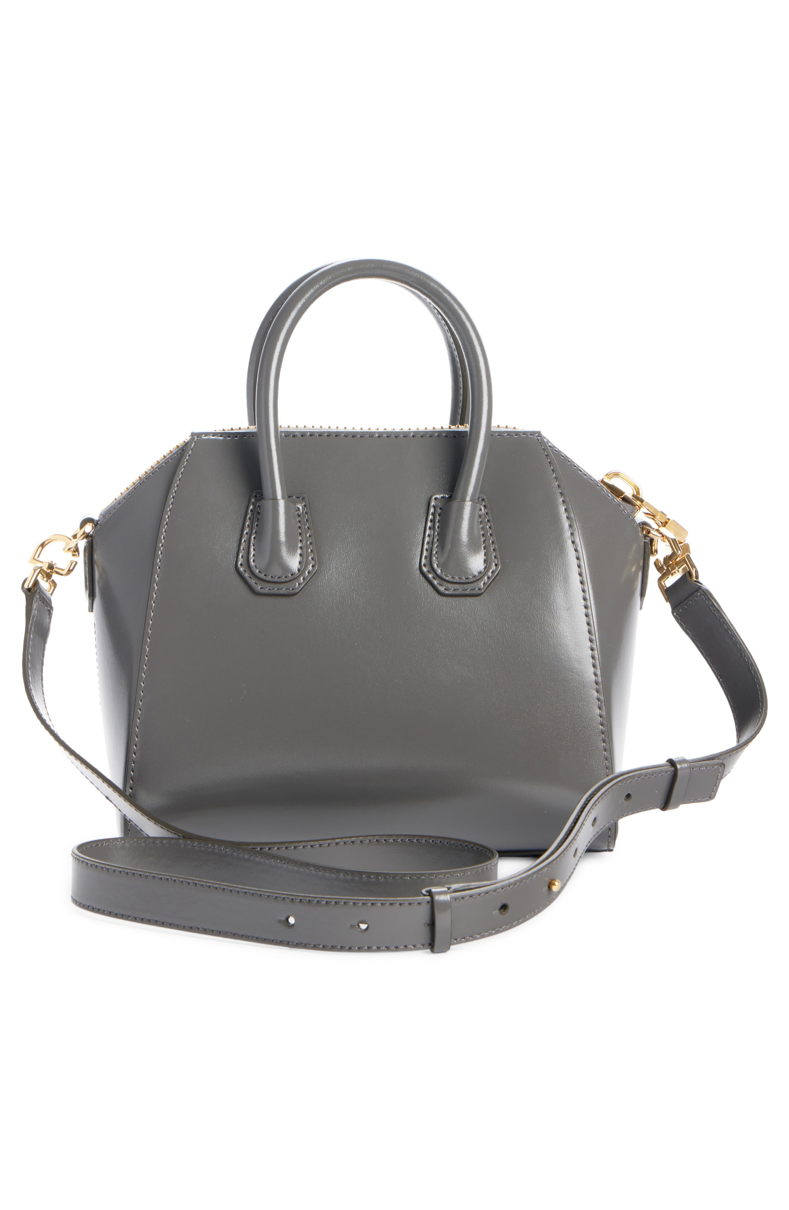 Givenchy Mini Antigona Leather Satchel in Charcoal at Nordstrom - 5