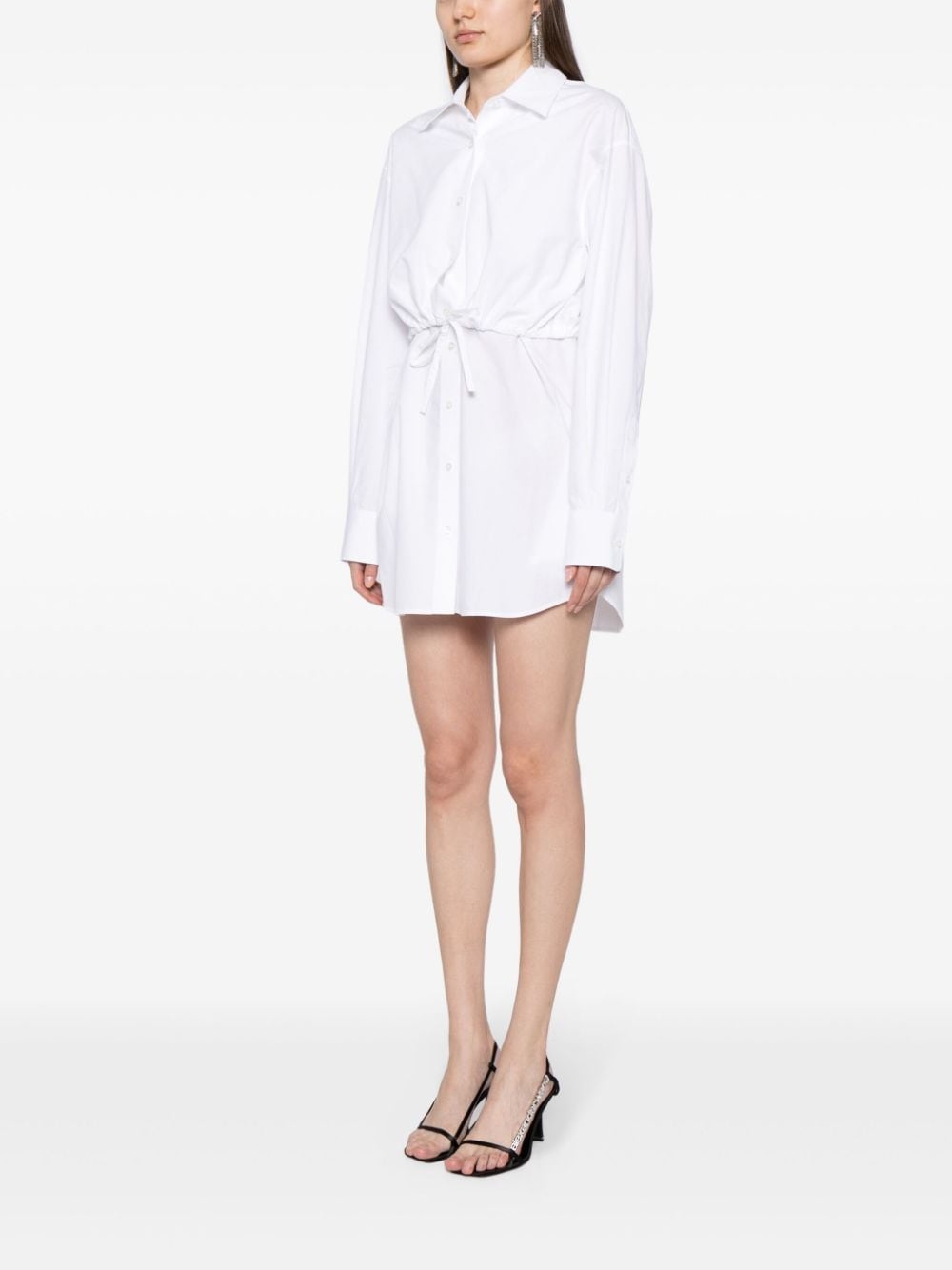 layered cotton shirtdress - 3
