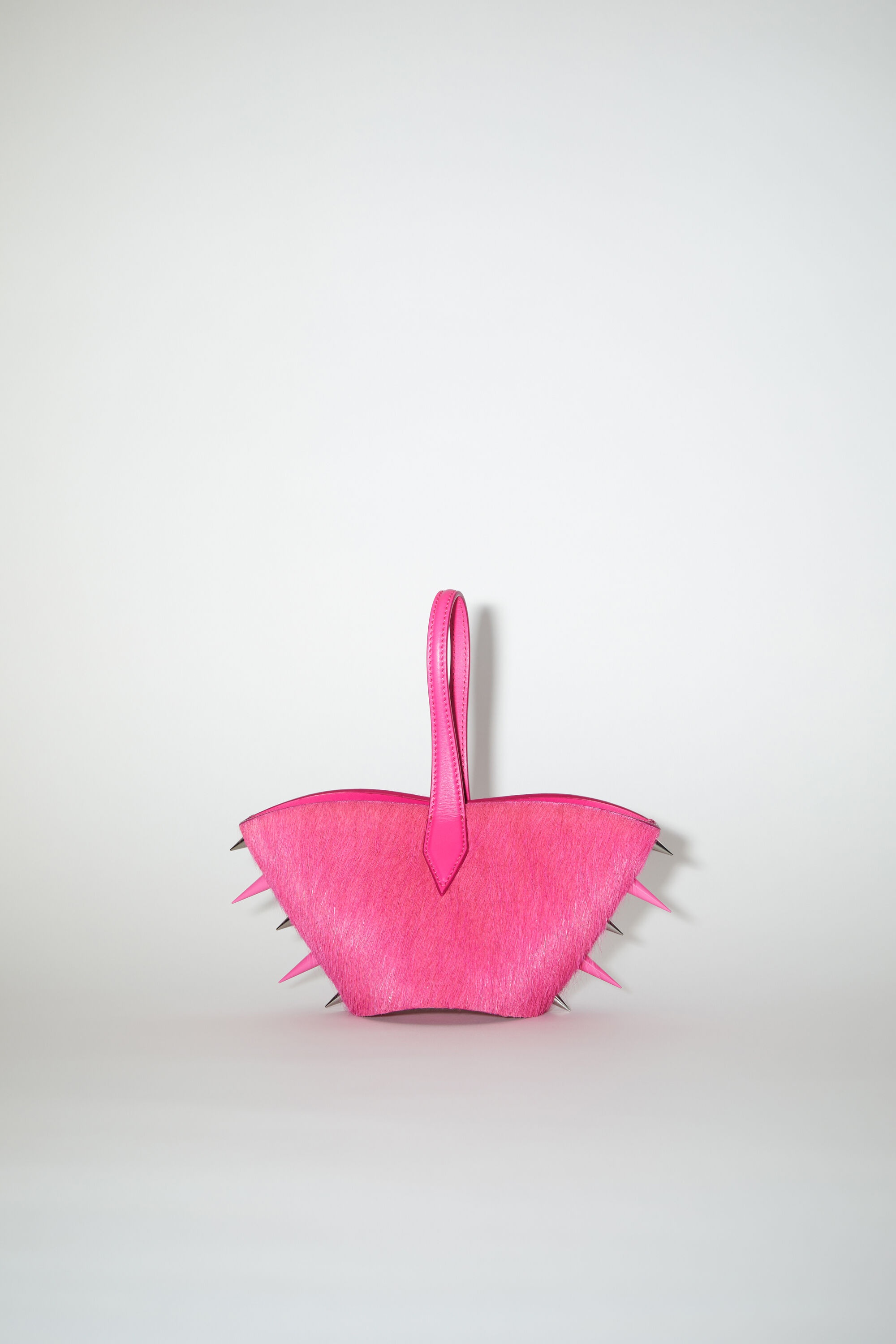 Spike top handle bag - Fuchsia pink - 1