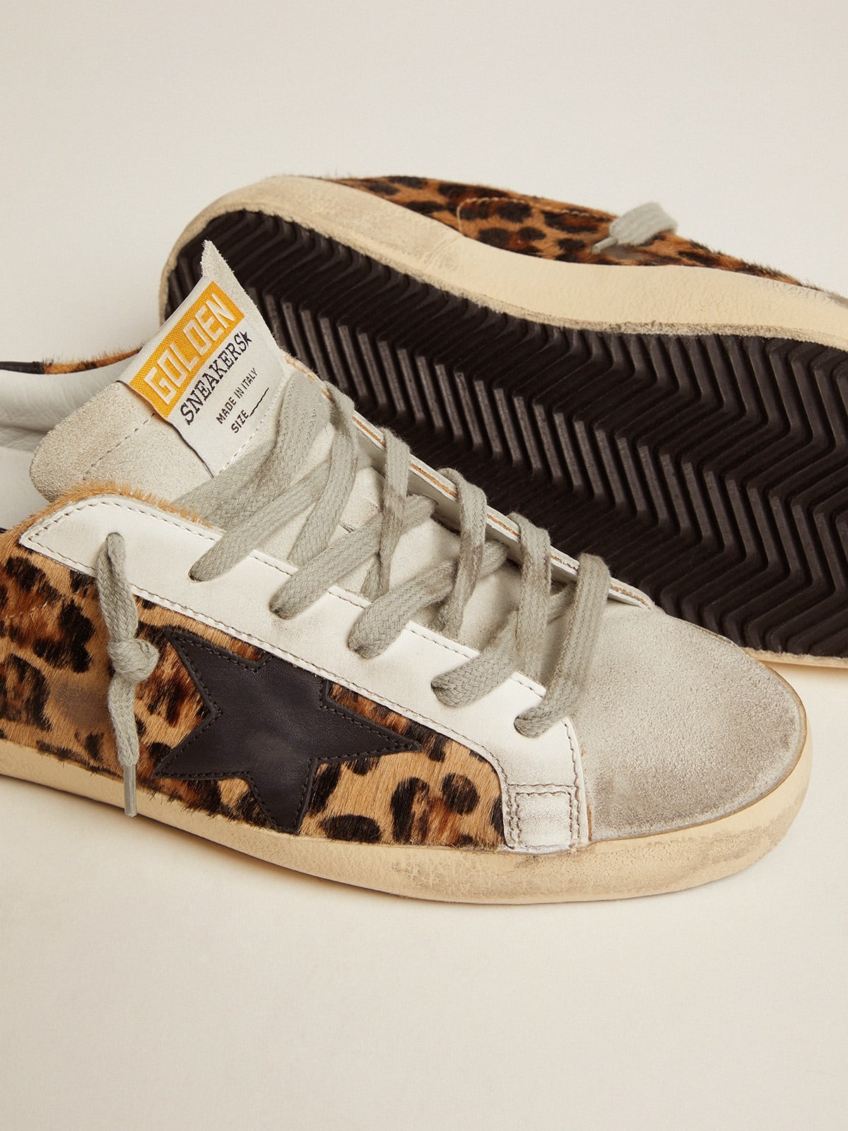 Super-Star sneakers in leopard print flocked leather - 4