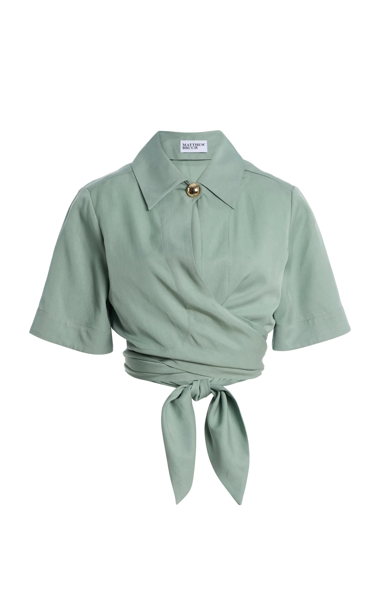 Collared Wrap Top green - 1