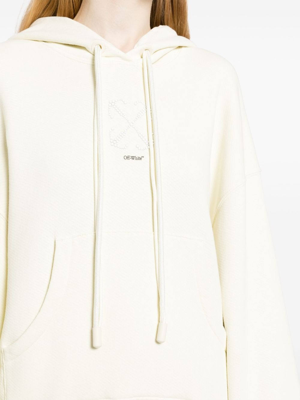 crystal-embellished cotton hoodie - 5