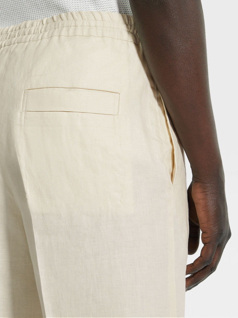 ZEGNA WHITE OASI LINO SHORTS outlook