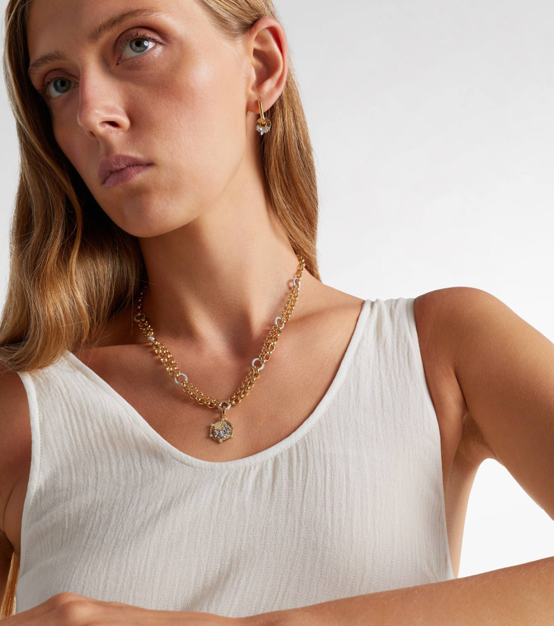 FOUNDRAE 18kt gold pendant necklace with diamonds outlook