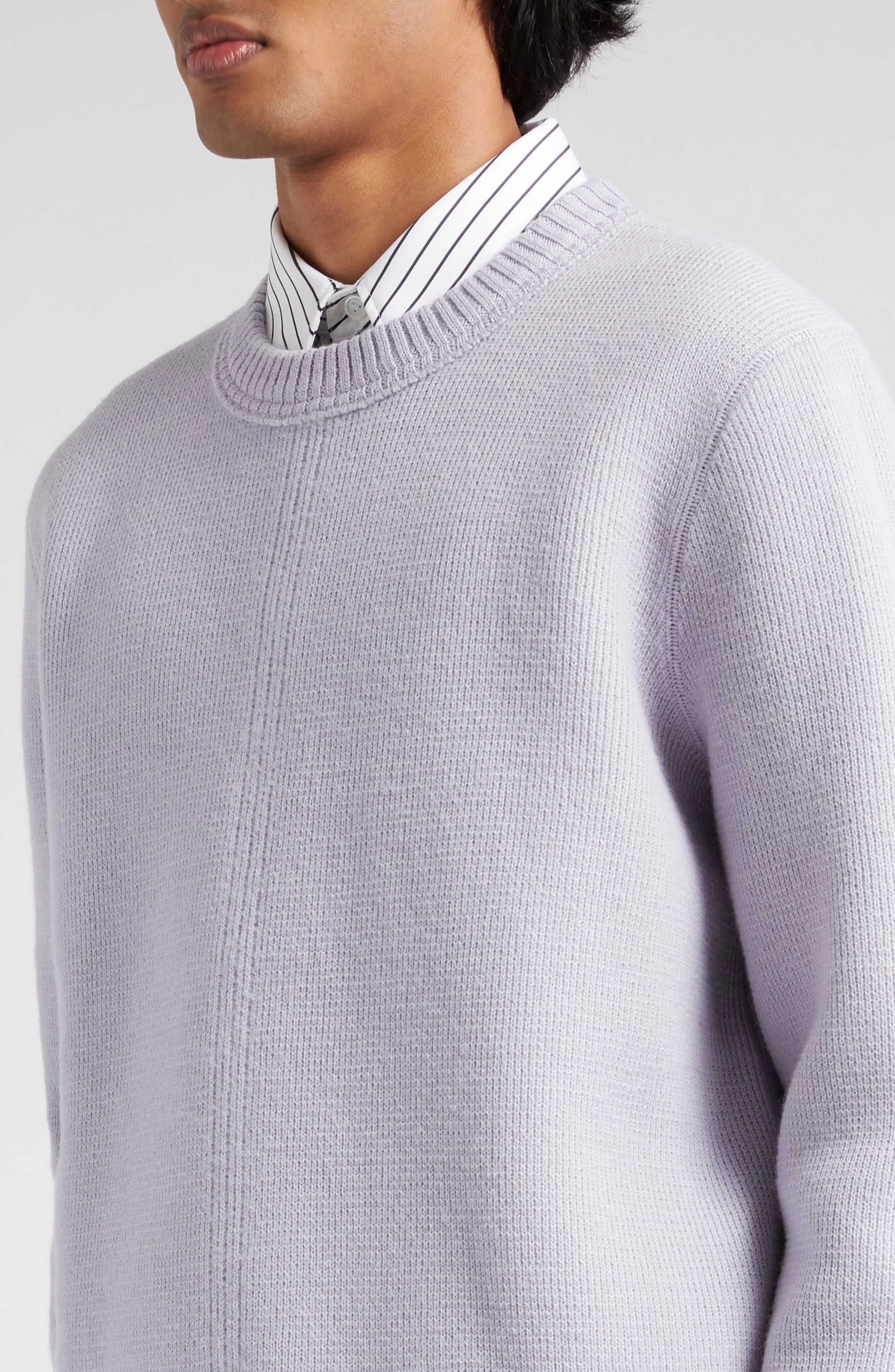 Crewneck Wool Milano Stitch Sweater - 4