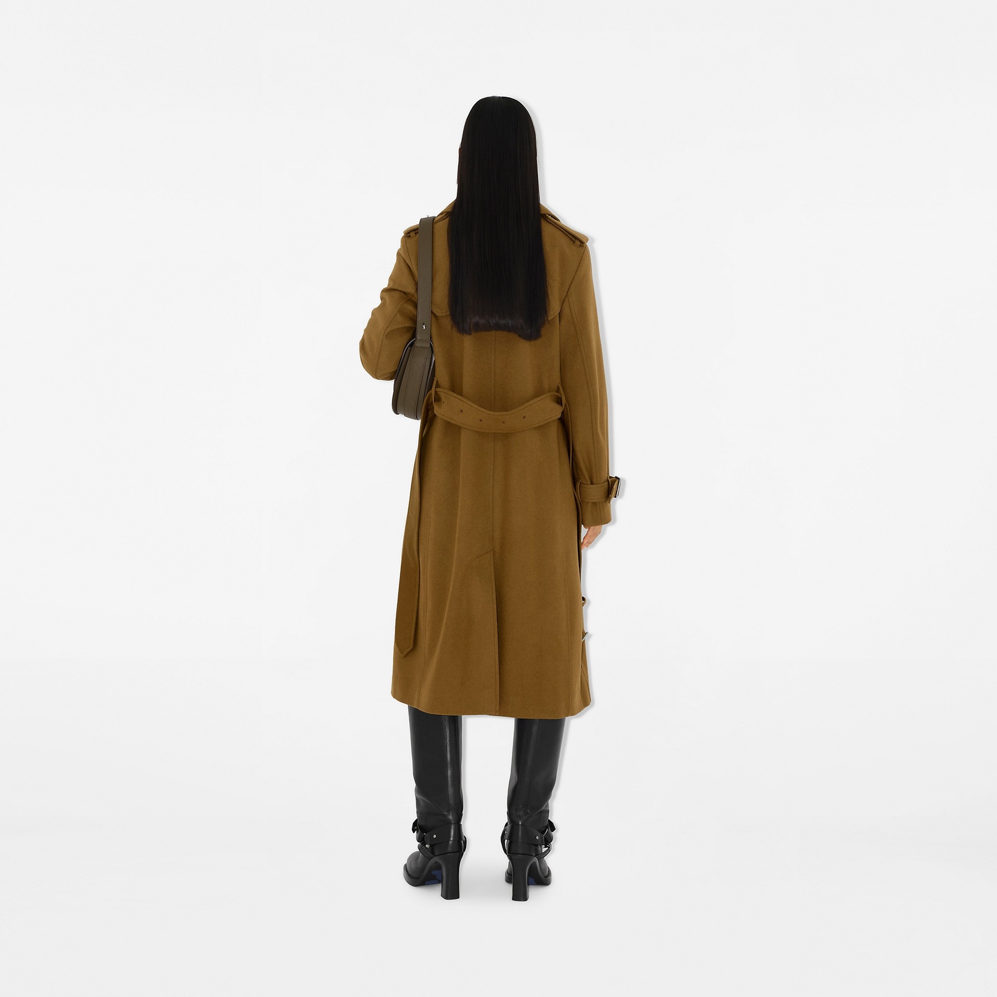 Long Cashmere Trench Coat - 4