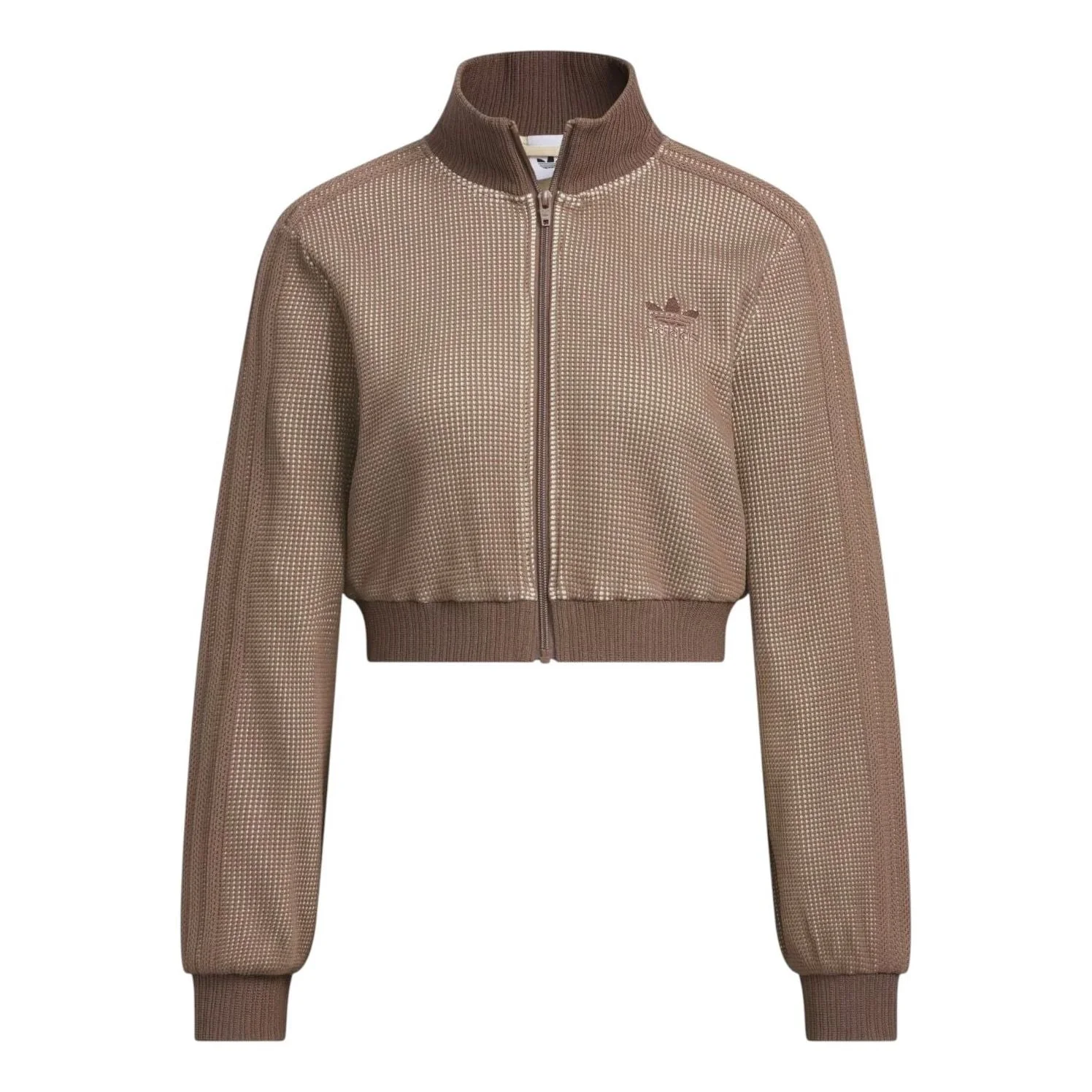 (WMNS) adidas Crop Track Top Slim Fit Jacket Asia Sizing 'Sand Strata' KC2645 - 1