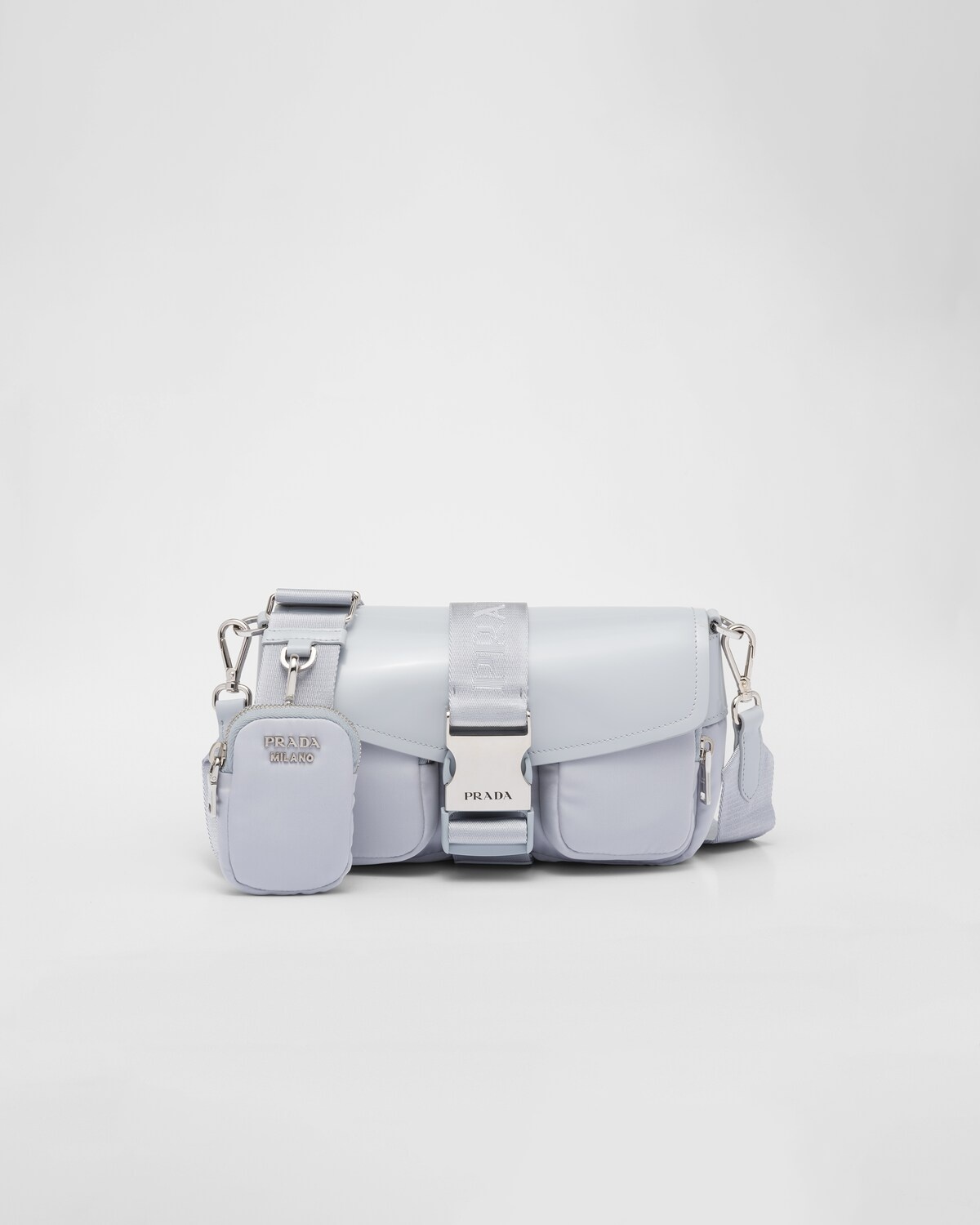 Prada Pocket nylon and brushed leather bag - 1