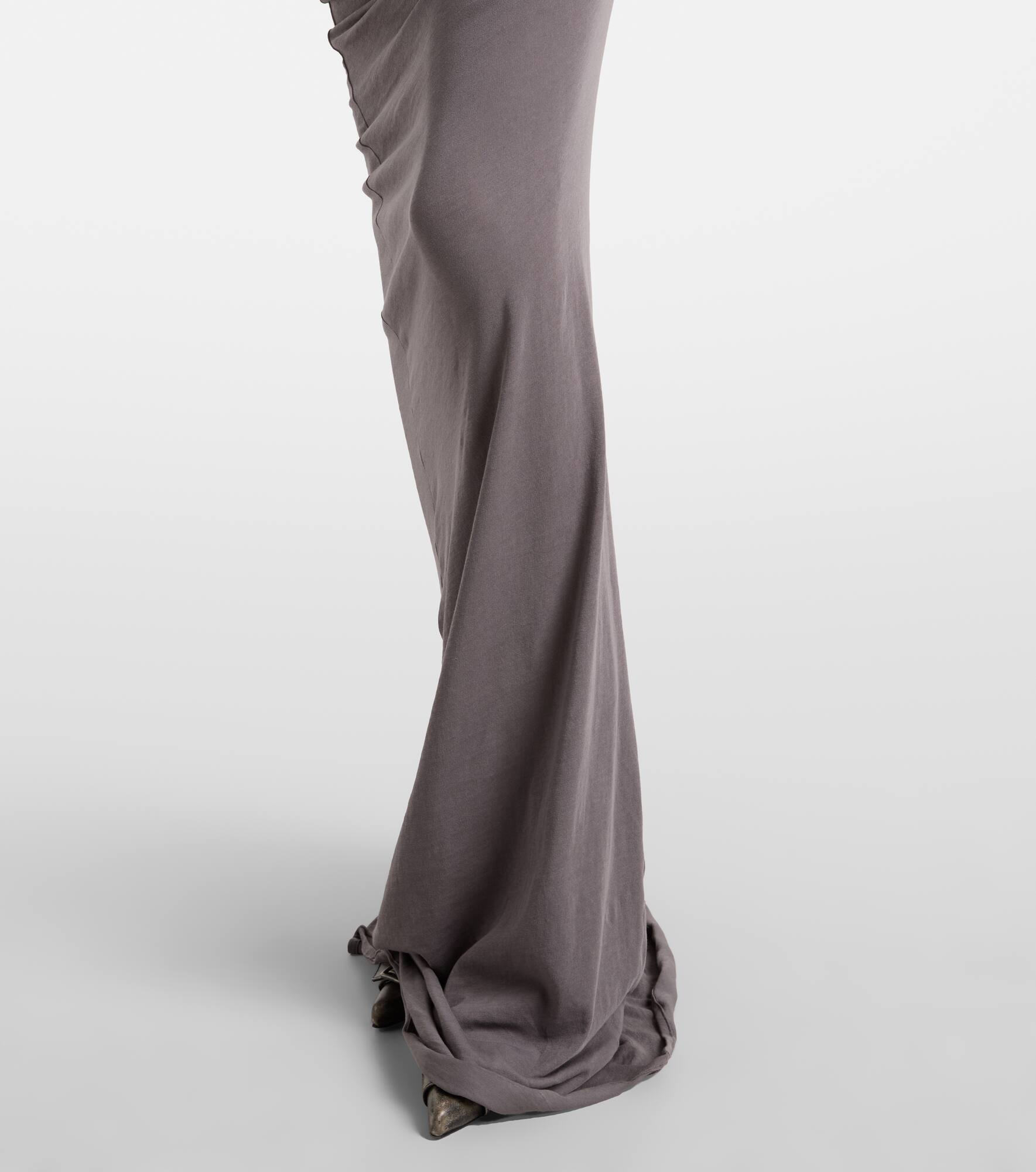 Draped ruched cotton-blend gown - 6