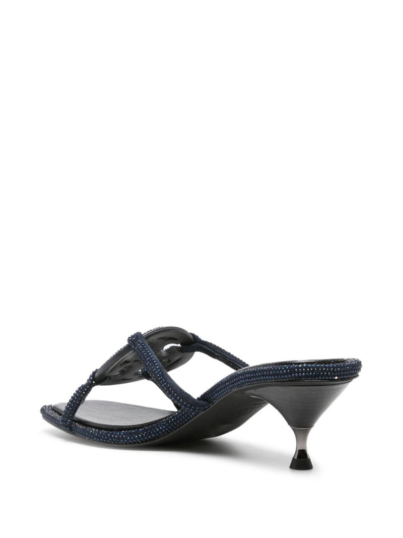 Miller 55mm rhinestone suede sandals 3