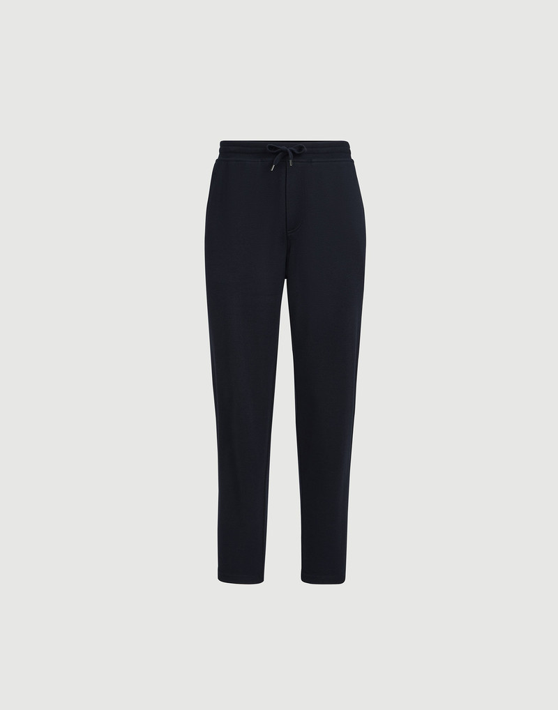 Cashmere and silk French terry trousers 1