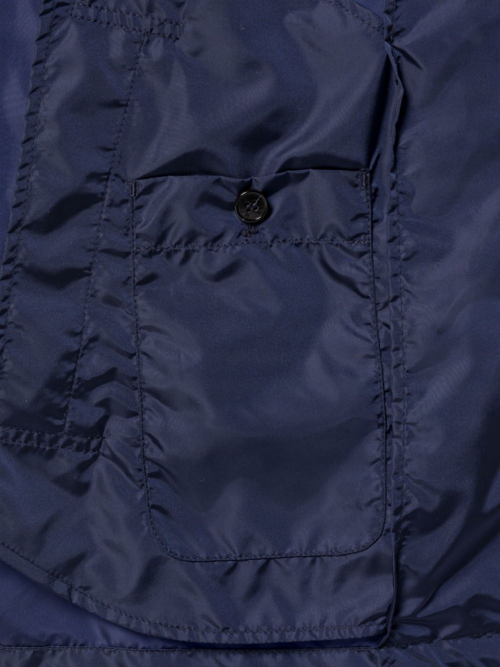 TEEMING NAVY NYLON PACKABLE COACH JACKET - 5