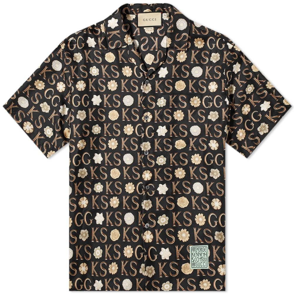 Gucci KS GG Patterned Vacation Shirt - 1