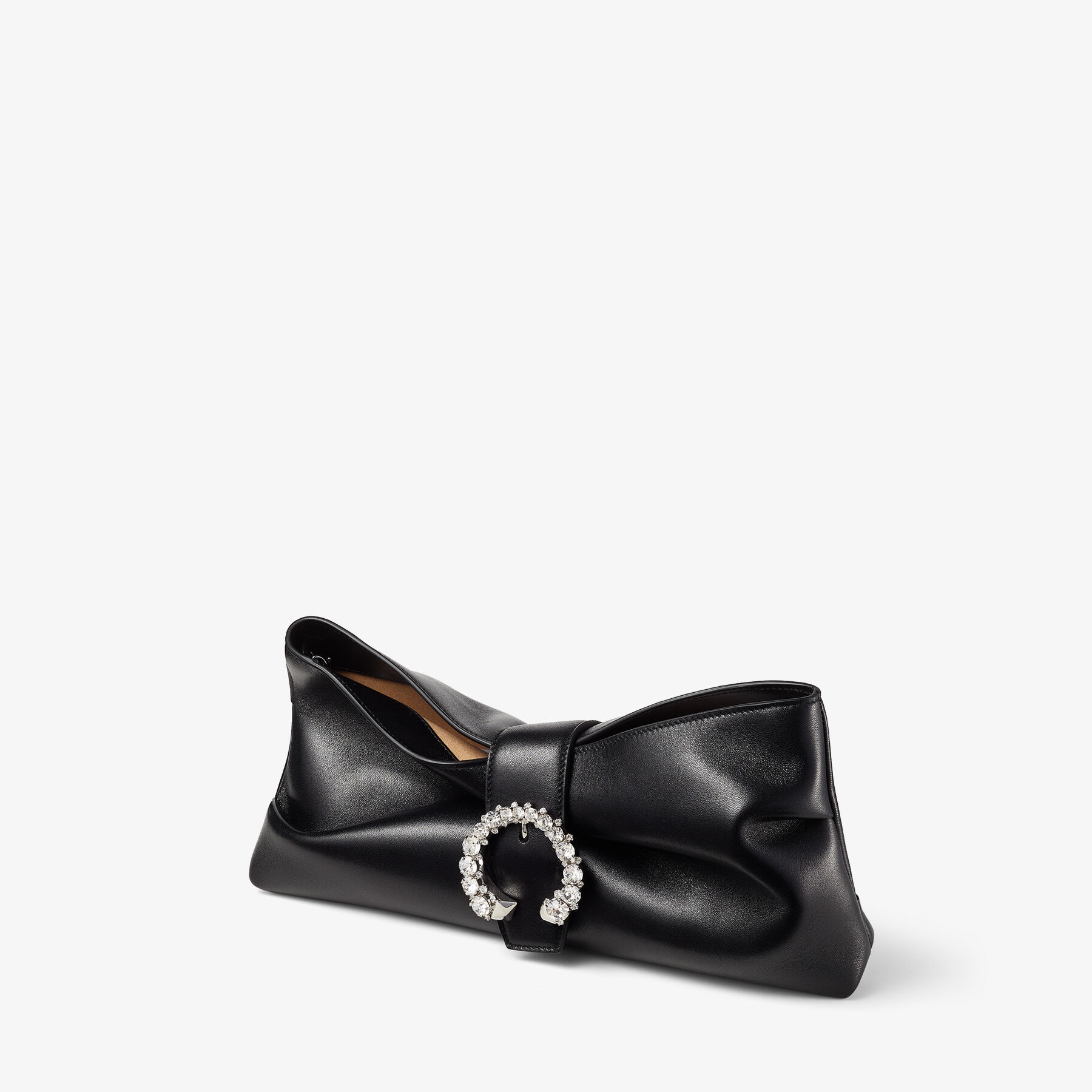Madeline Soft Clutch
Black Nappa Clutch Bag with Crystal Buckle - 6