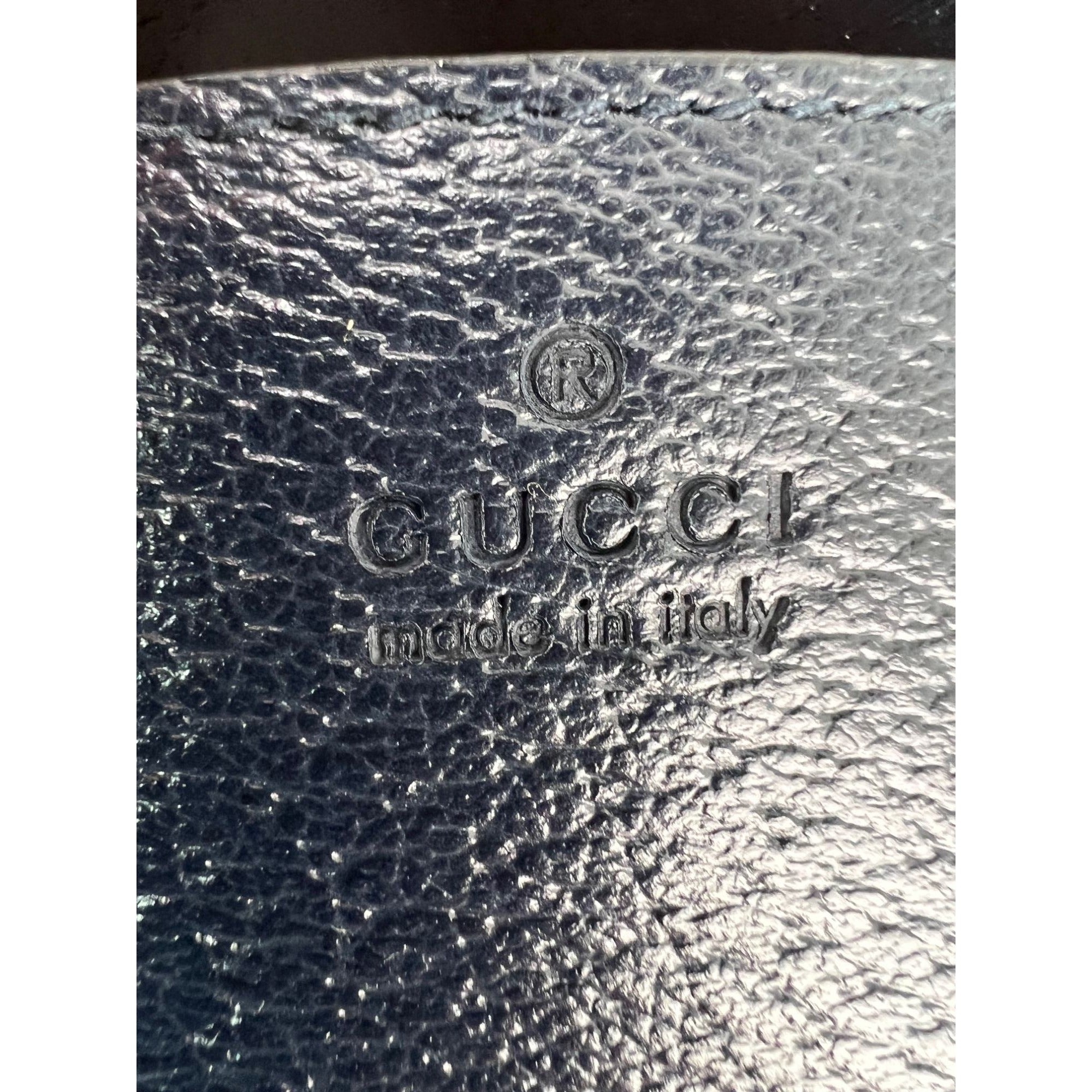 Gucci GG Supreme Dollar Calfskin Web Small Padlock Navy Tote - 9