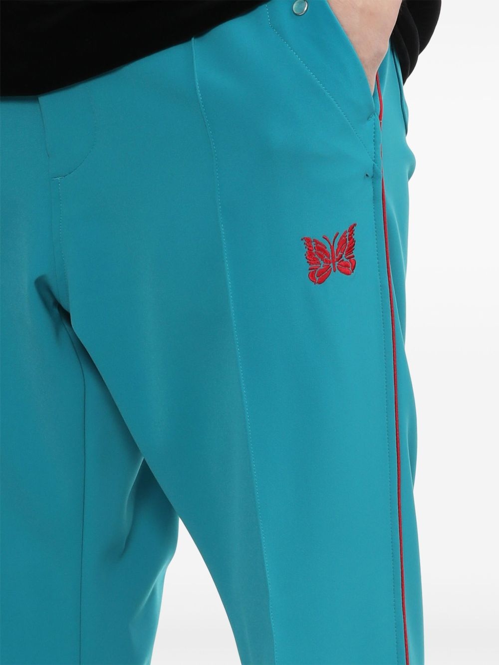 stripe-detail elasticated-waist track pants - 5