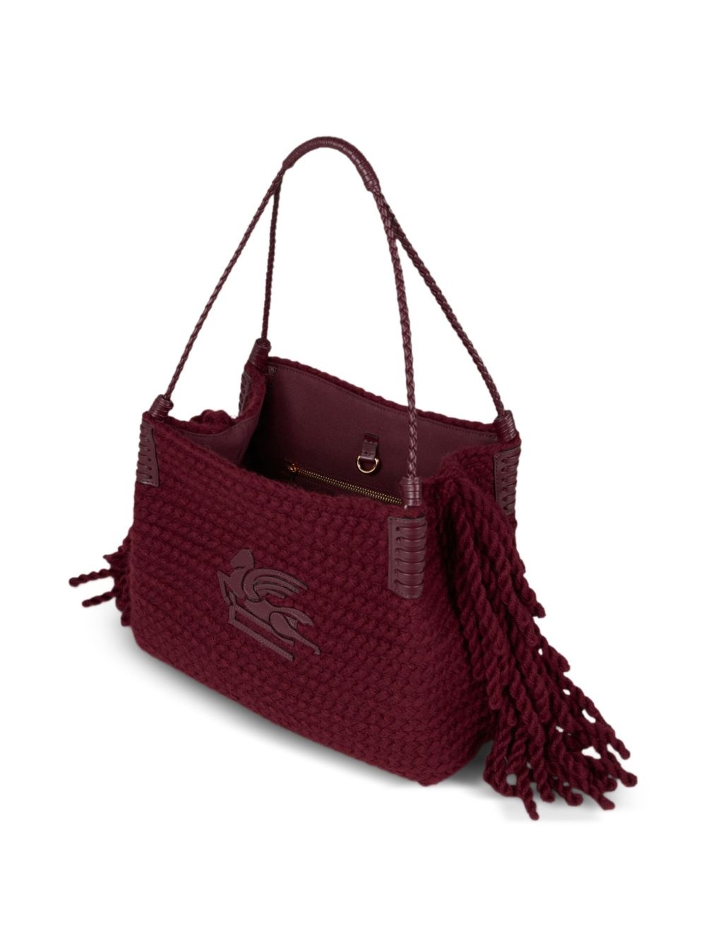 small Libra fringed tote bag - 5