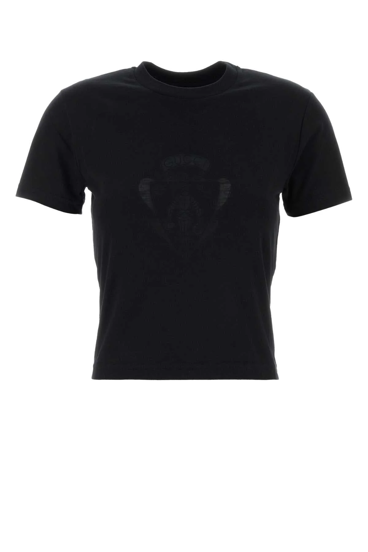 Gucci Women Black Cotton Blend T-Shirt - 1
