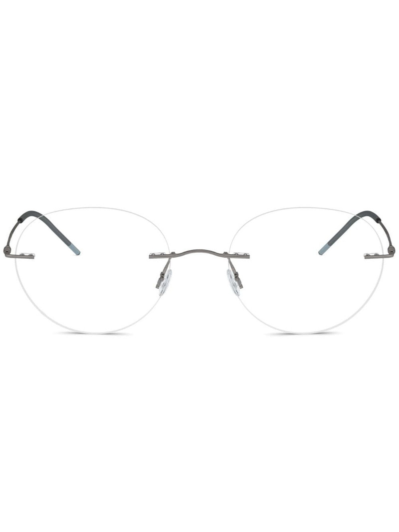 rimless round-frame glasses 1
