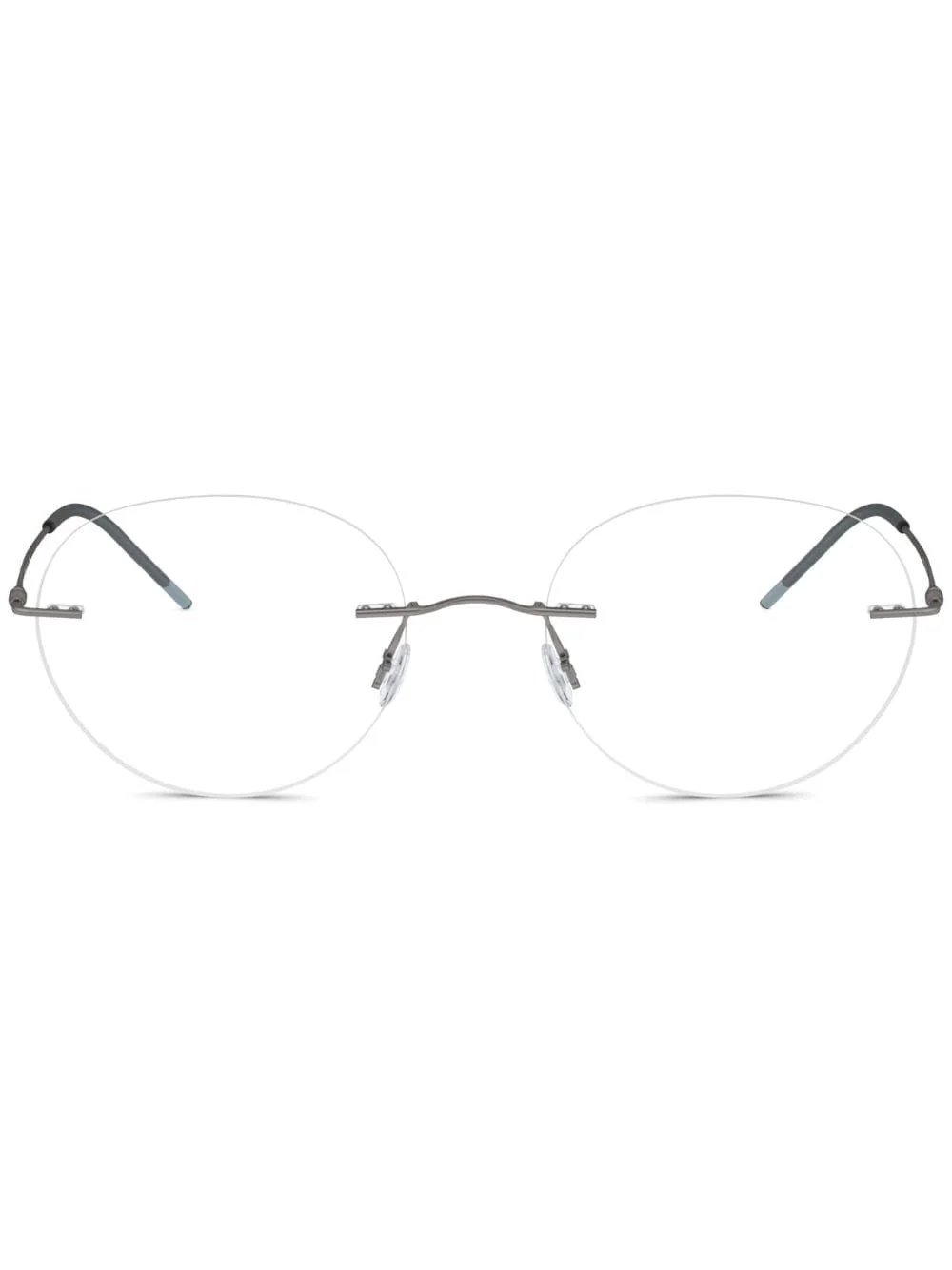 rimless round-frame glasses - 1