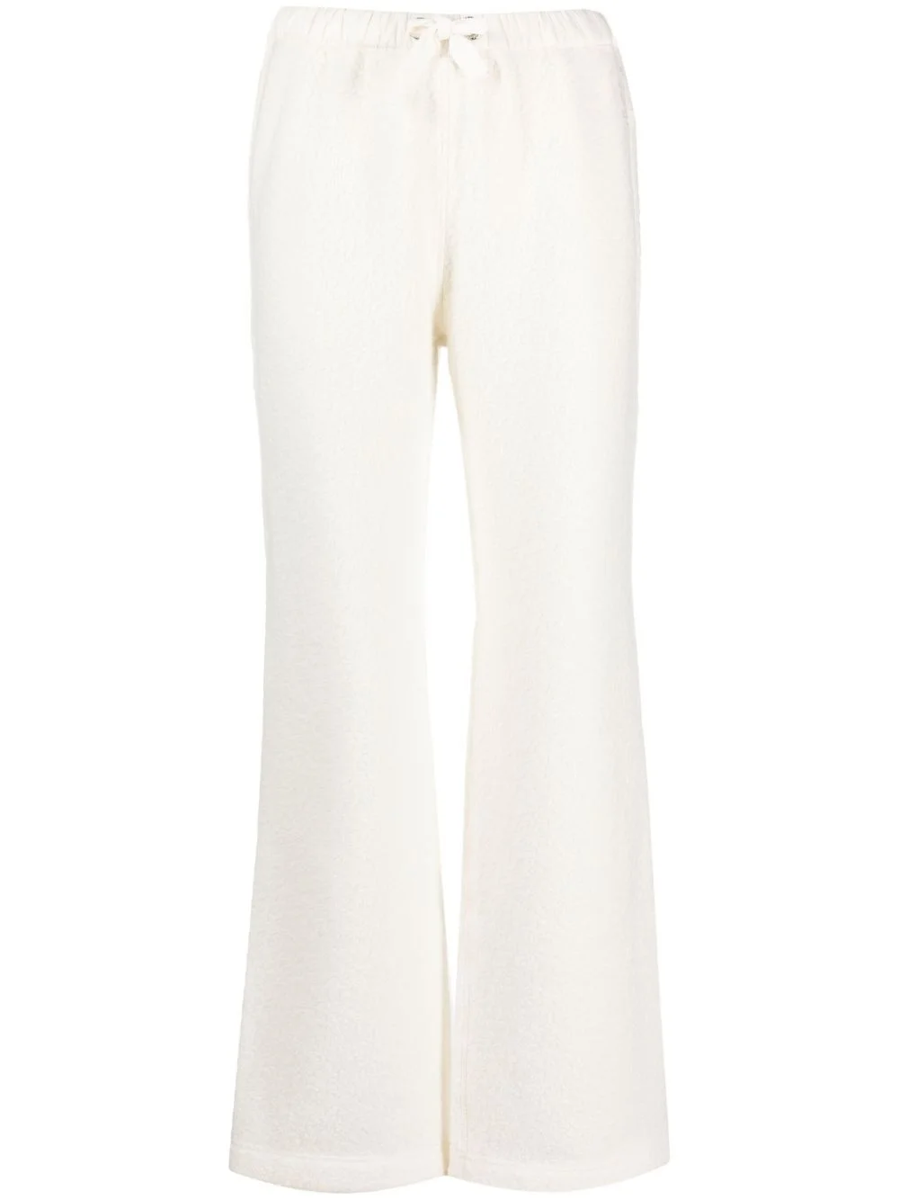 elasticated-waist sherpa fleece trousers - 1