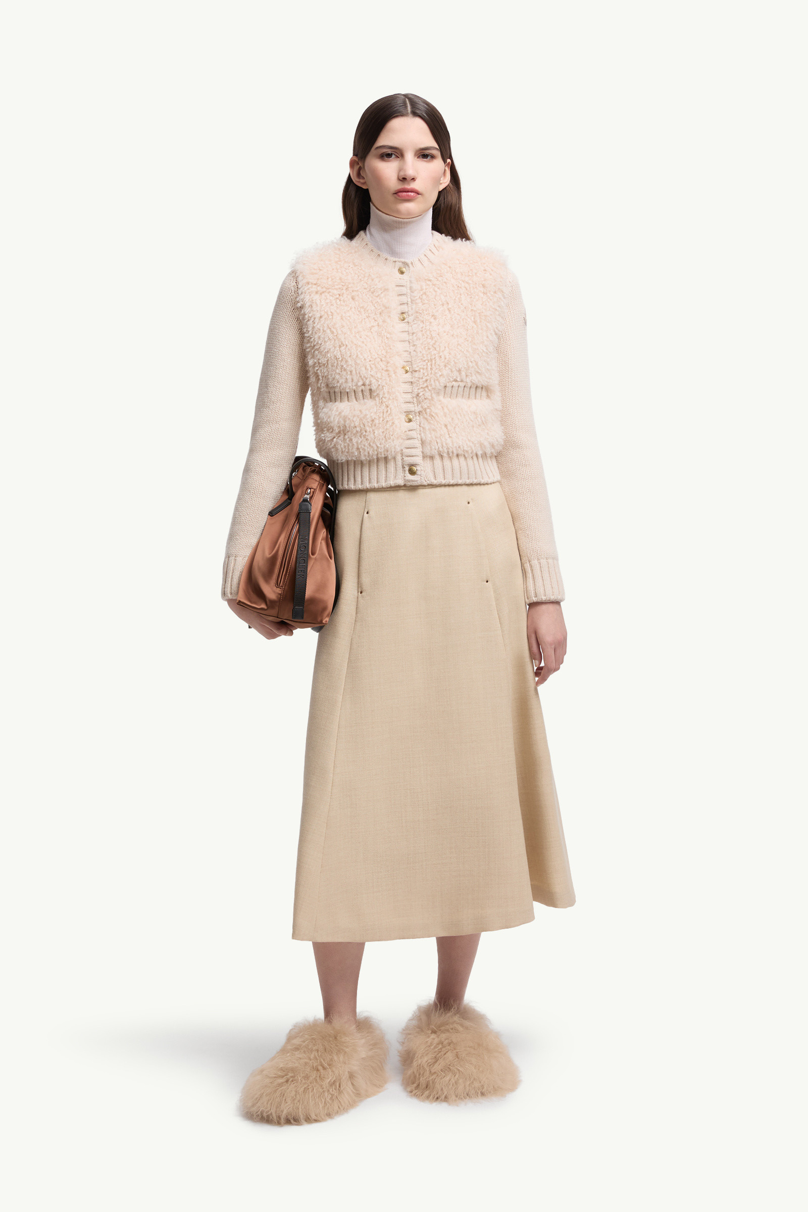 Padded Wool & Teddy Cardigan - 2