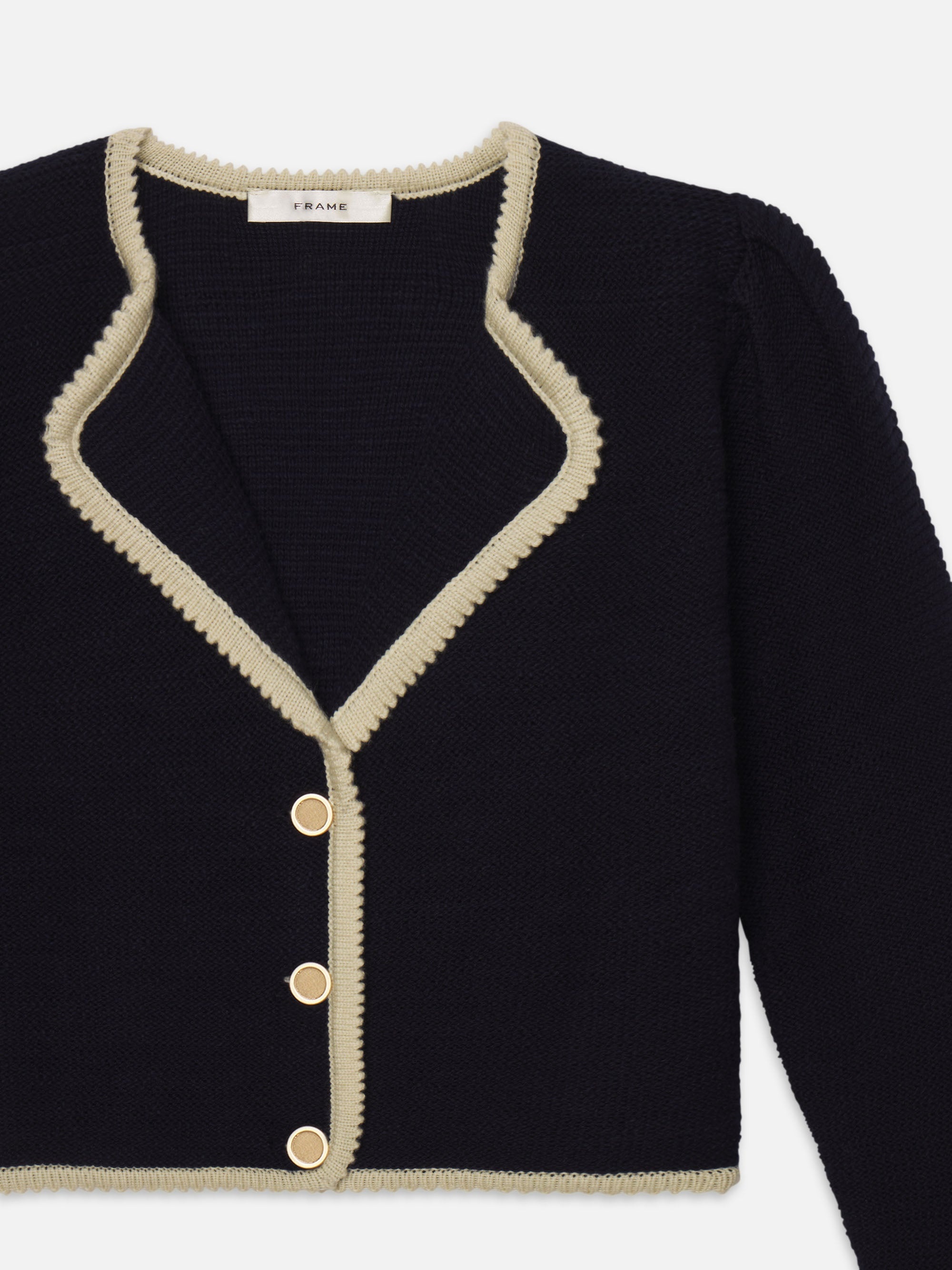 The Corded Cardi in Navy Multi - 3