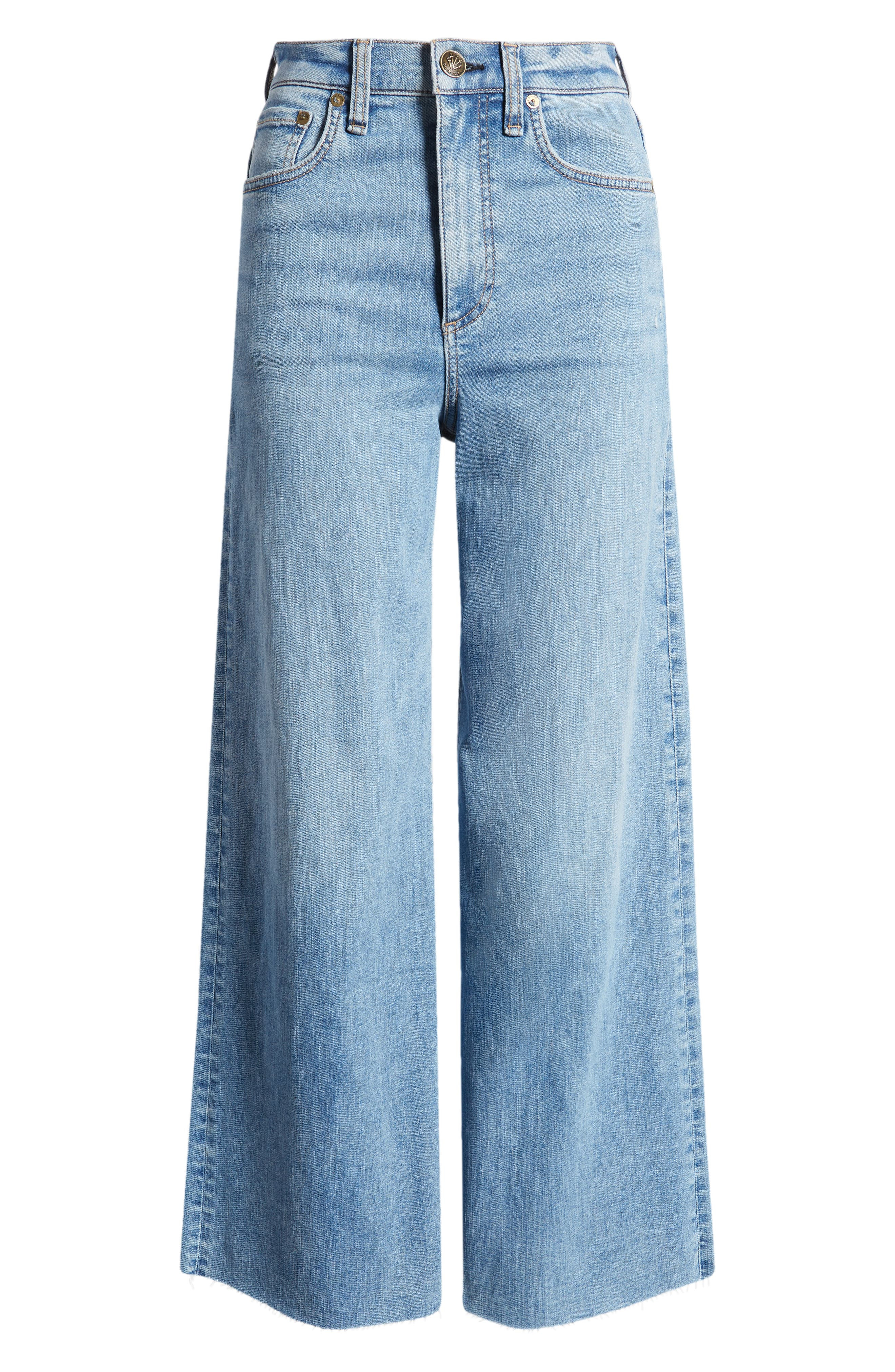 Flexi Sofie Raw Hem High Waist Wide Leg Jeans - 5