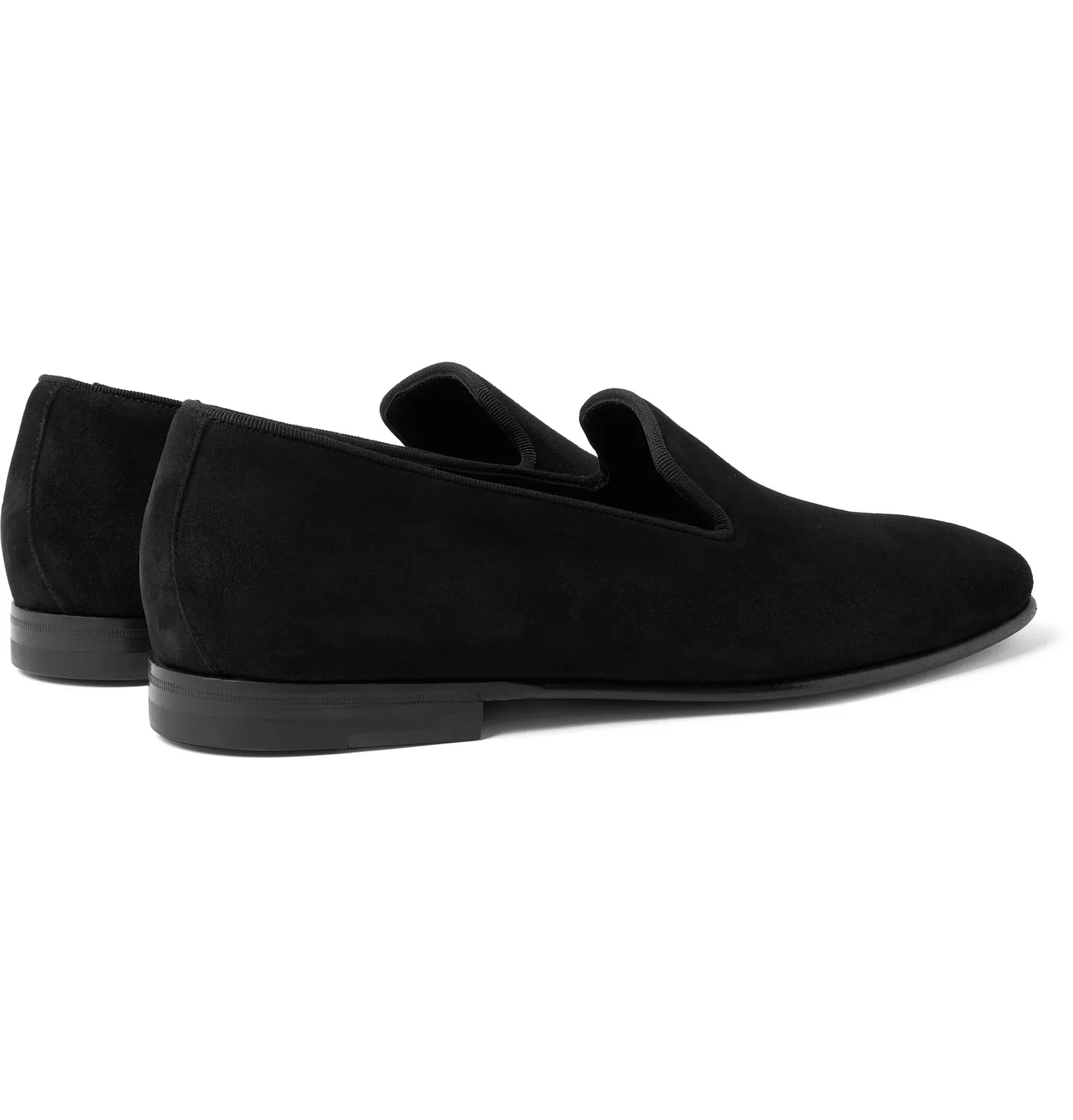 Mario Grosgrain-Trimmed Suede Loafers - 5