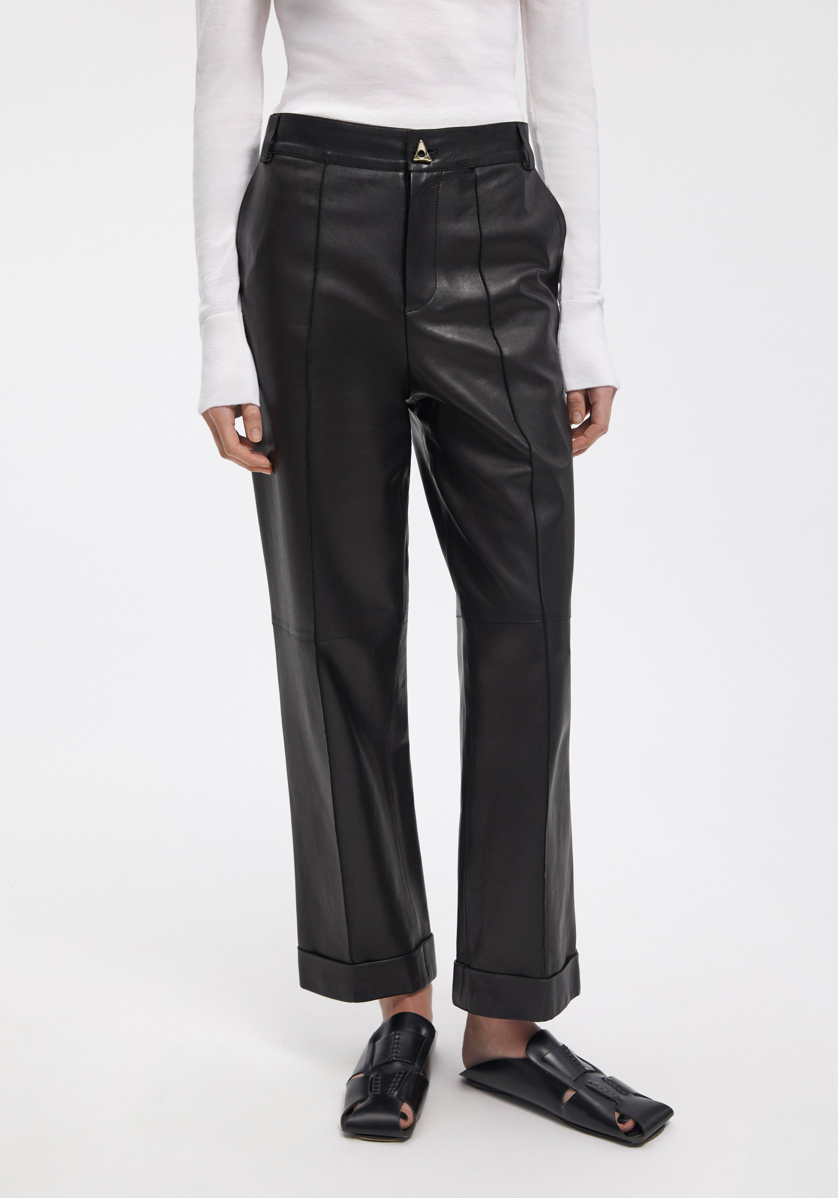 ZIMA
Leather cuffed pants - 2