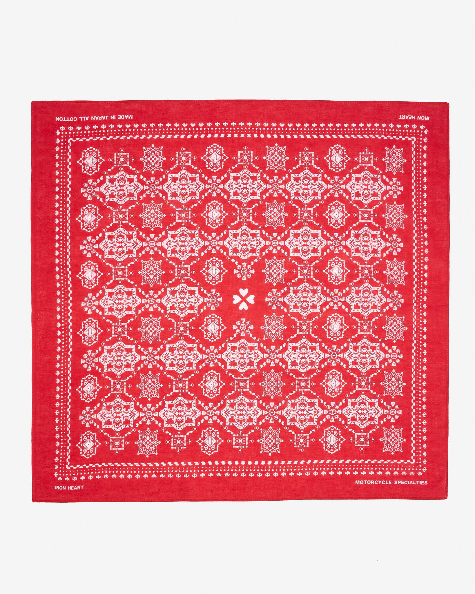 IHG-051-RED Iron Heart “Bell” Print Bandana - Red - 1