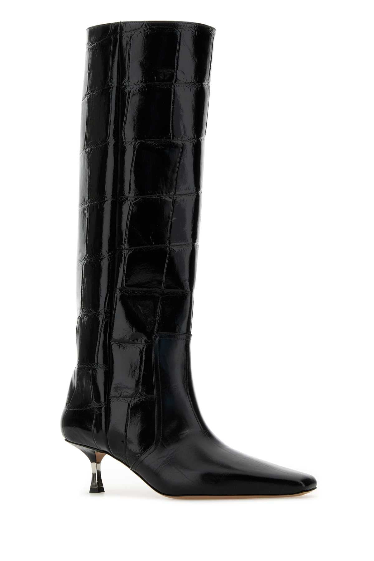Paris Texas Women Black Leather Bettina Boots - 2