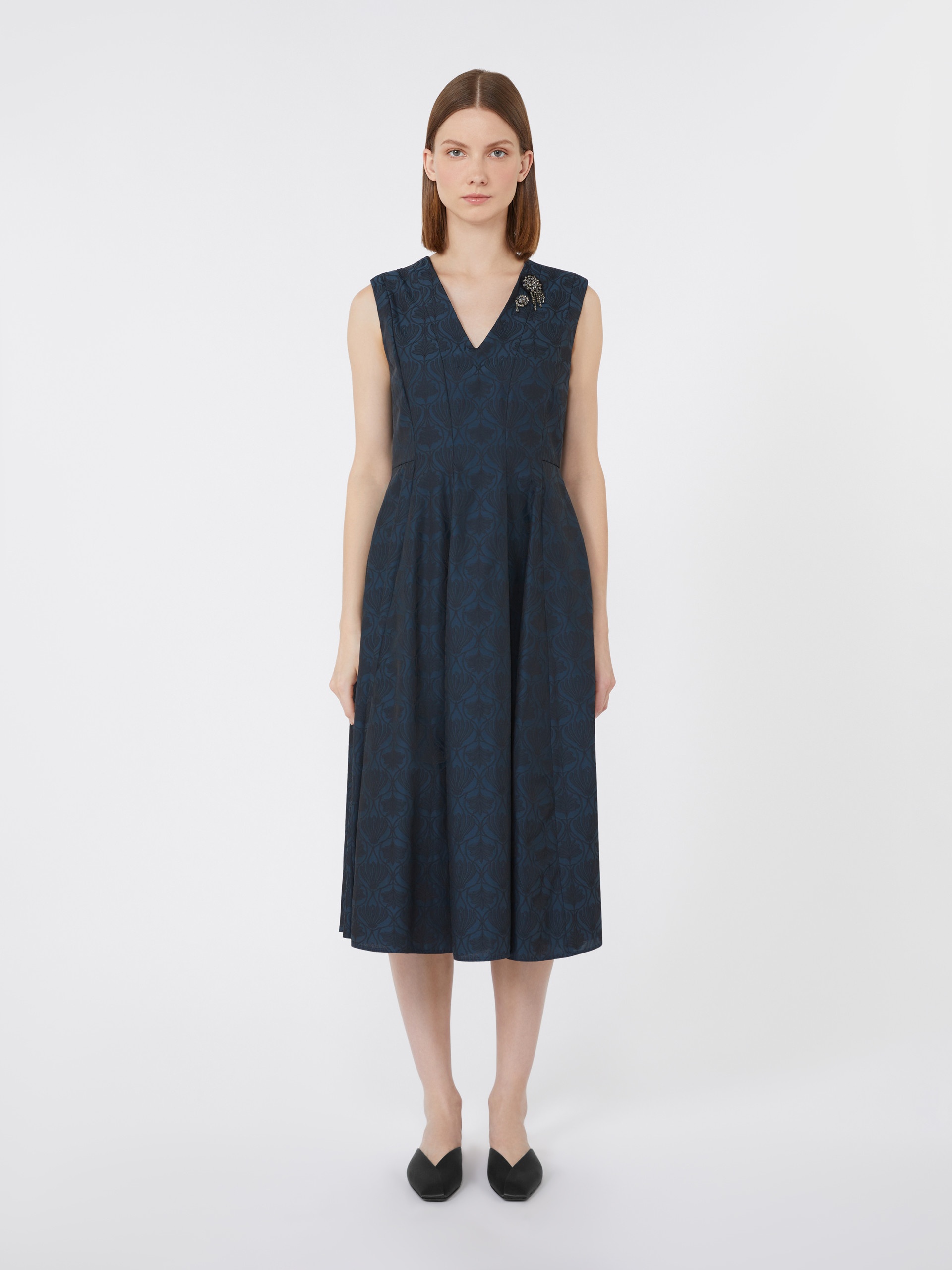 LAUREN Flared jacquard dress - 3