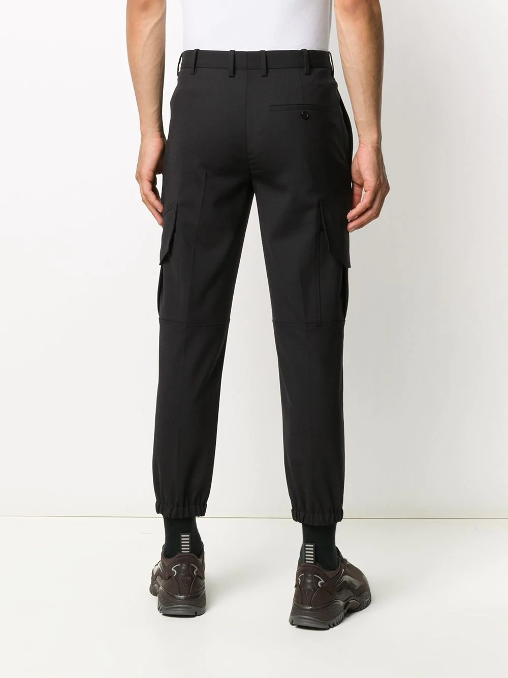 gathered-ankle tailored trousers - 4