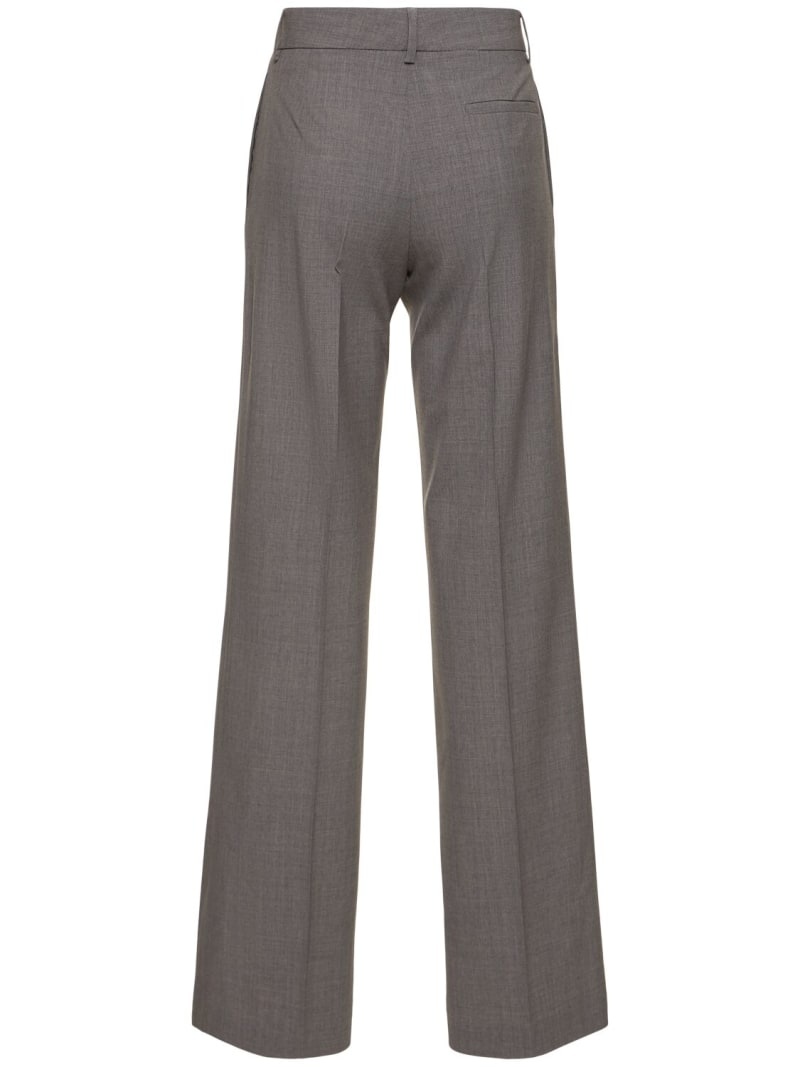 Wool blend tailored flared pants - 3