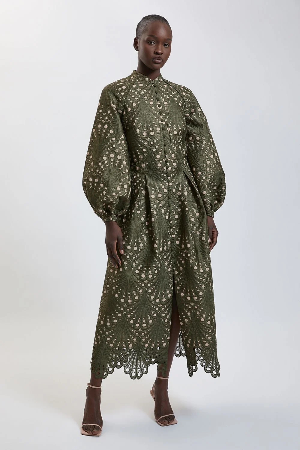 Bonded Lace Shirt Dress - 1