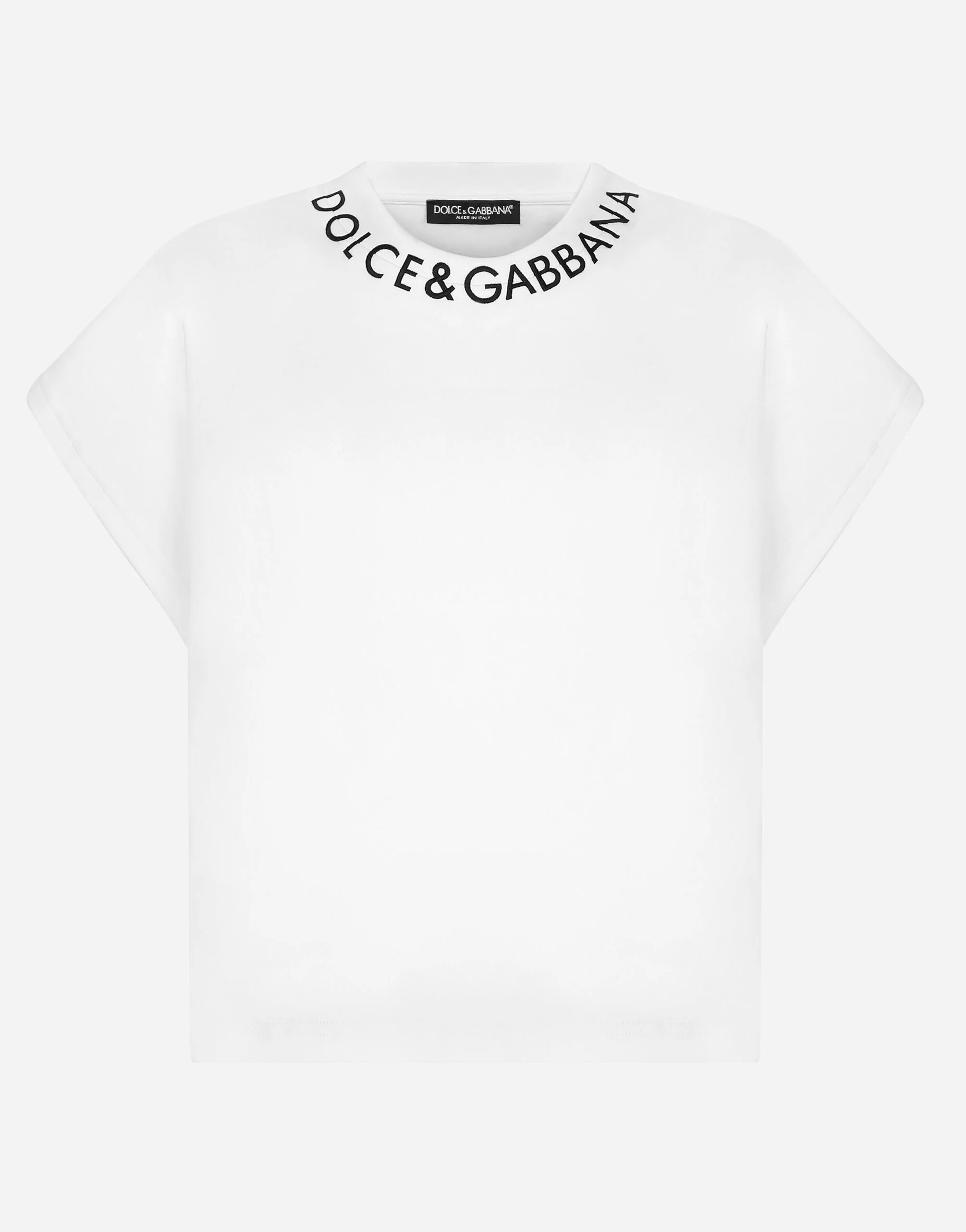 Jersey T-shirt with logo on neck - 1