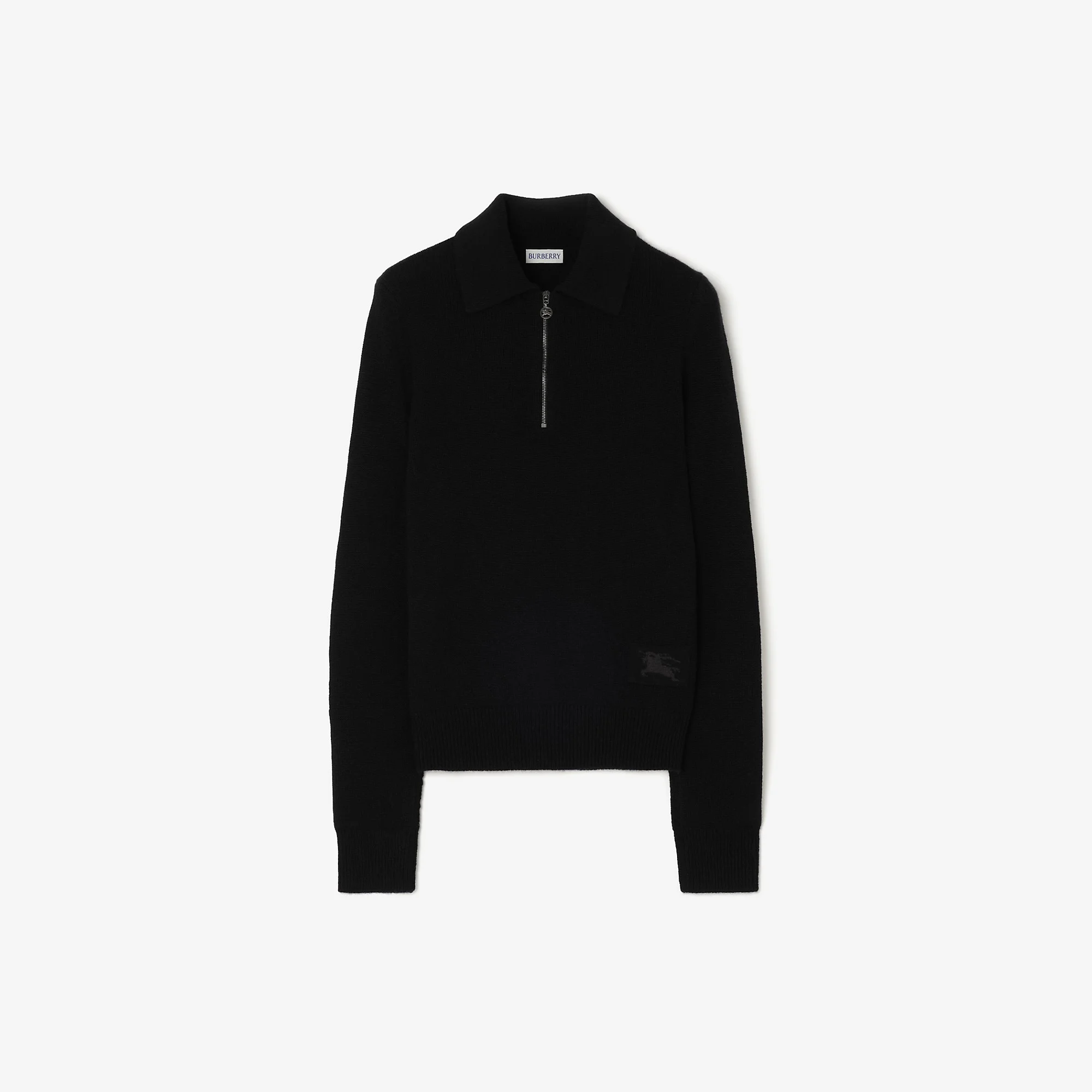 Long-sleeve Cashmere Polo Shirt - 1